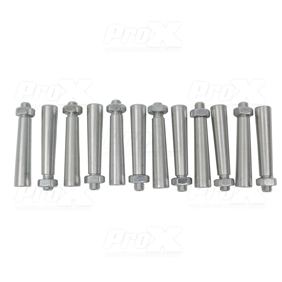 ProX 12 Pack Tapered Shear Pin With Threaded Tip And Nut For Conical Coupler.