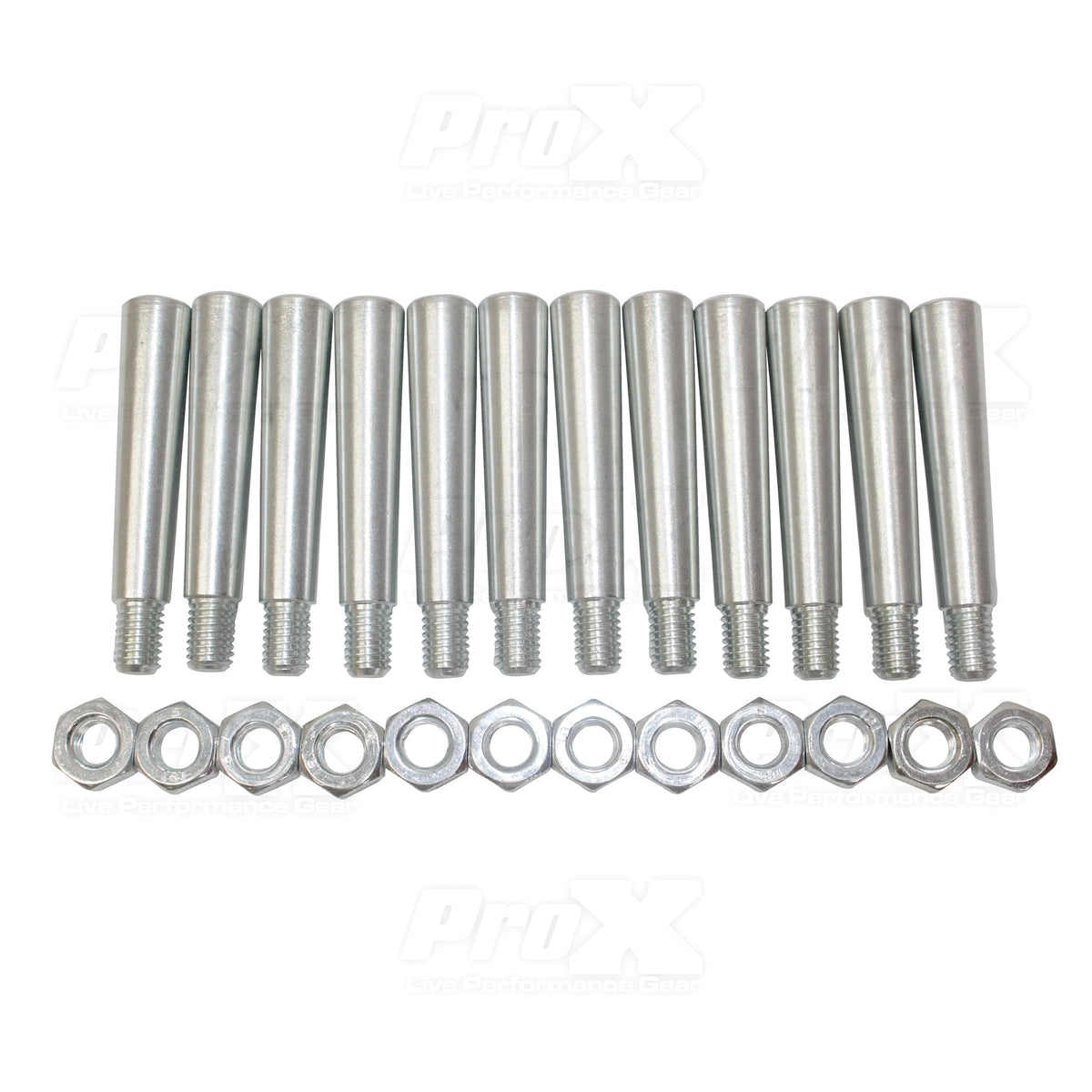 ProX 12 Pack Tapered Shear Pin With Threaded Tip And Nut For Conical Coupler.