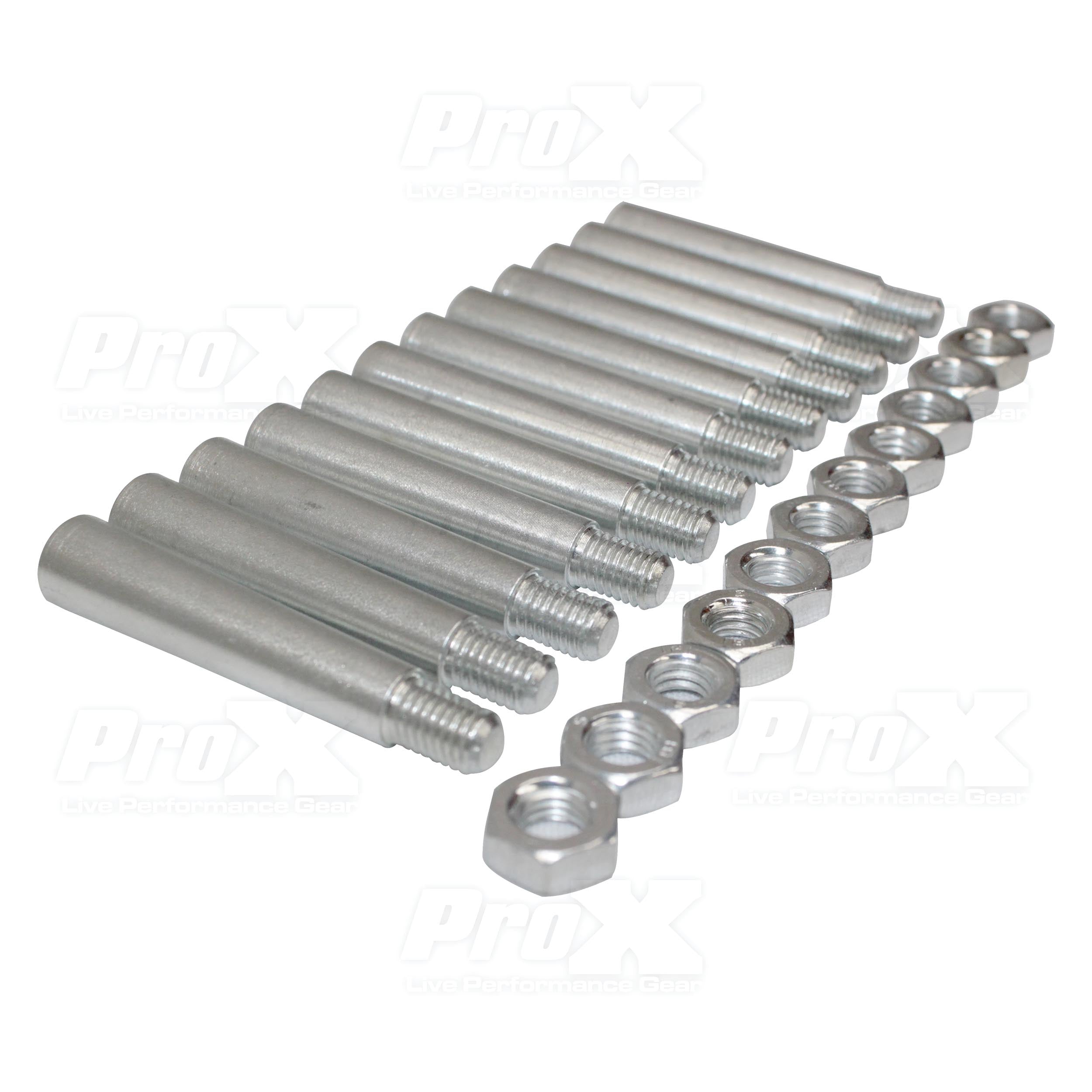 ProX 12 Pack Tapered Shear Pin With Threaded Tip And Nut For Conical Coupler