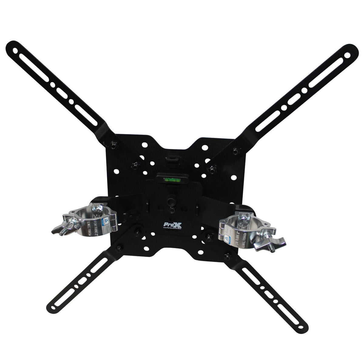 ProX Universal 32" to 80" TV Bracket Clamp with Vesa Mounting Bracket for F34 F32 12" Bolt Truss or Speaker Stands.