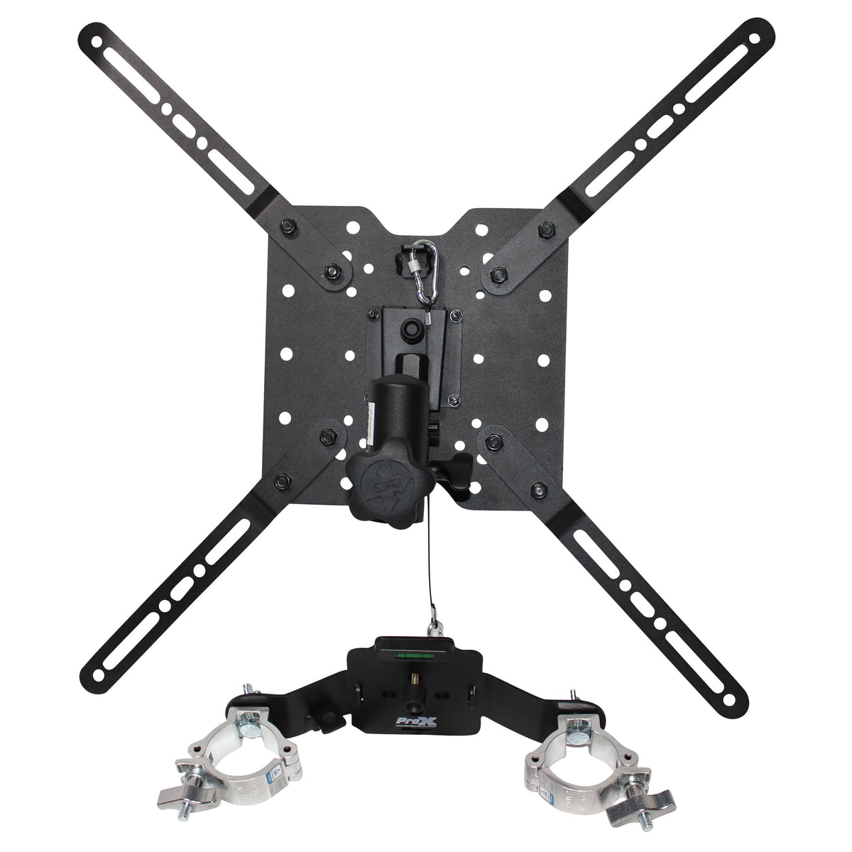 ProX Universal 32" to 80" TV Bracket Clamp with Vesa Mounting Bracket for F34 F32 12" Bolt Truss or Speaker Stands.