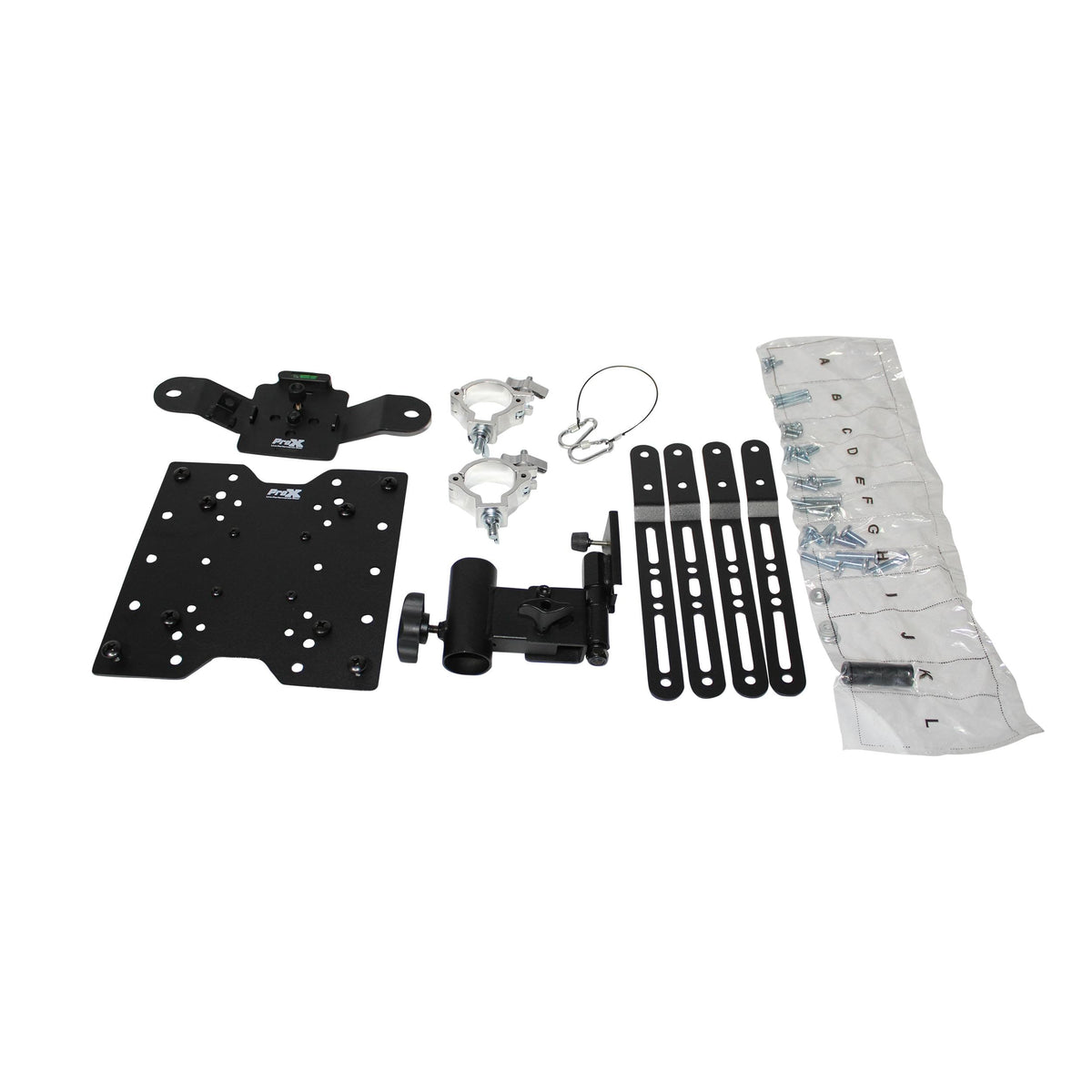 ProX Universal 32" to 80" TV Bracket Clamp with Vesa Mounting Bracket for F34 F32 12" Bolt Truss or Speaker Stands.