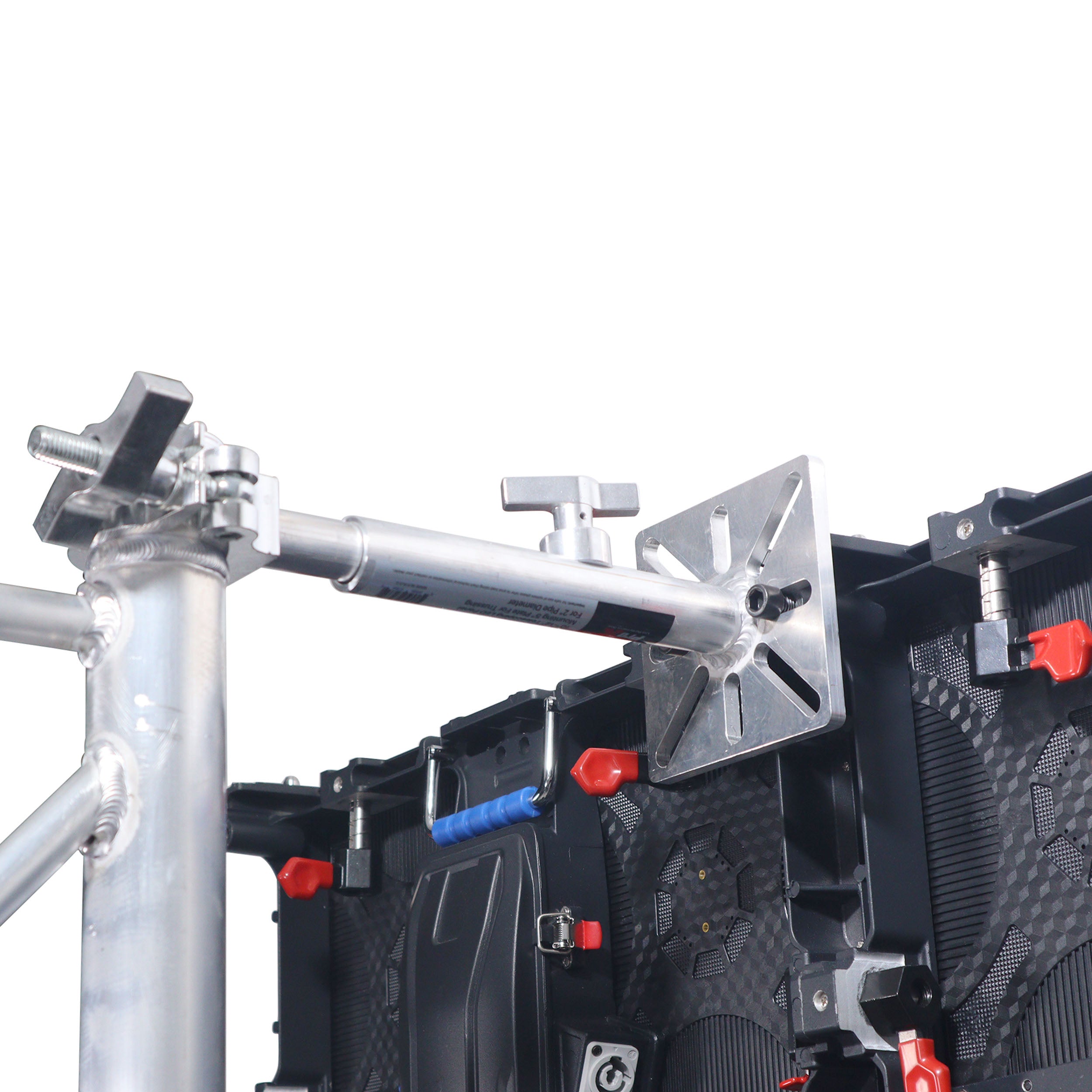 ProX 10-13" LED Panel Wall Mounting Plate to Extension 2" Pole Truss Clamp for Ground Stacking and Hanging.