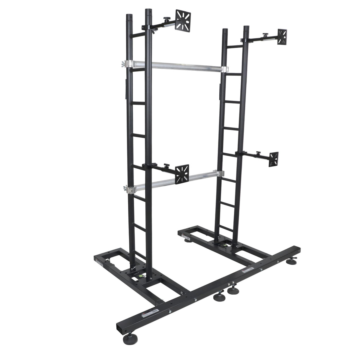 ProX Black 10-13" LED Panel Wall Mounting Plate to Extension 2" Pole Truss Clamp for Ground Stacking and Hanging.