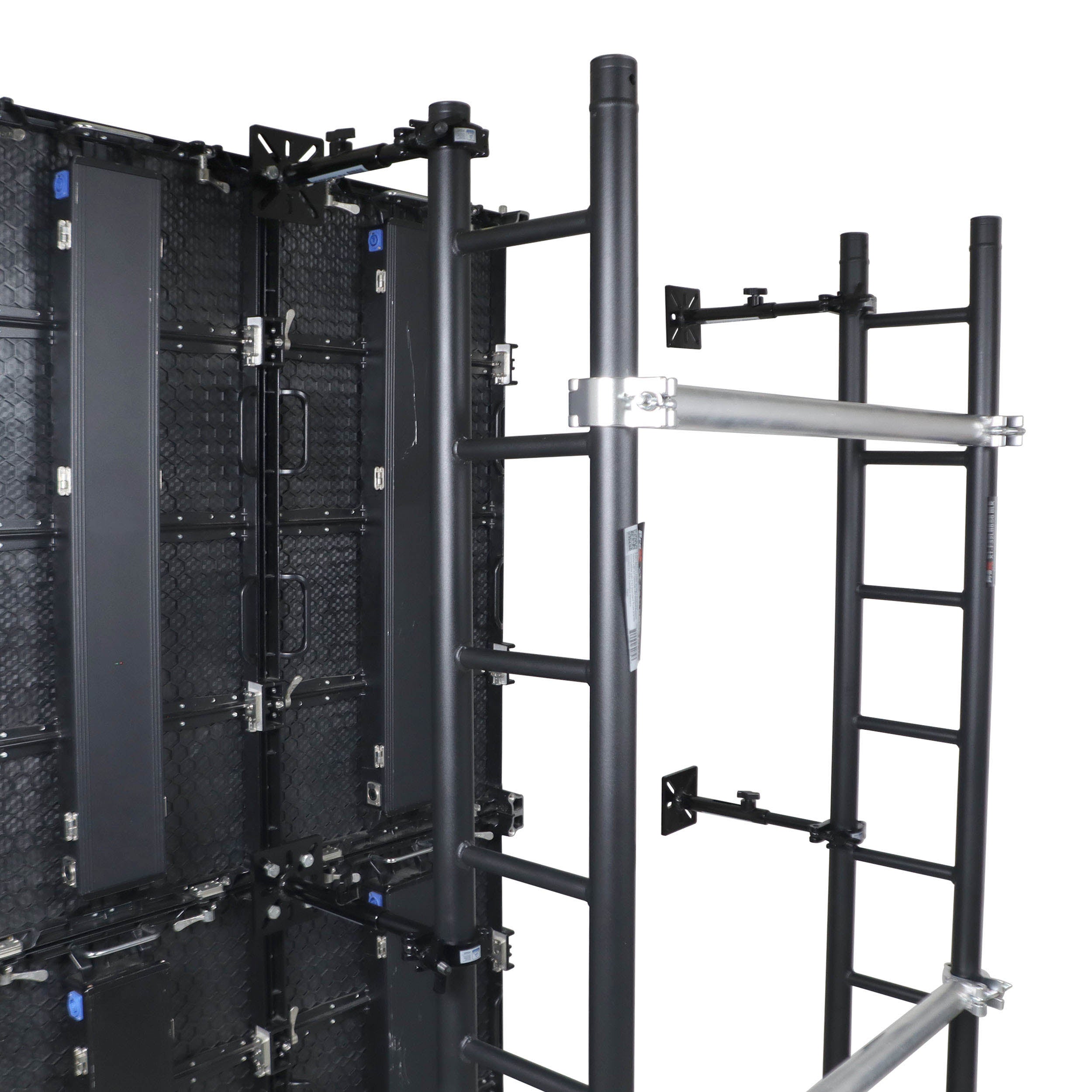 ProX Black 10-13" LED Panel Wall Mounting Plate to Extension 2" Pole Truss Clamp for Ground Stacking and Hanging