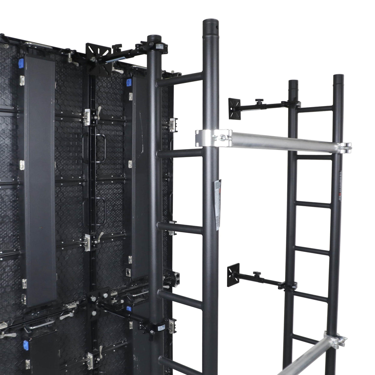 ProX Black 10-13" LED Panel Wall Mounting Plate to Extension 2" Pole Truss Clamp for Ground Stacking and Hanging.