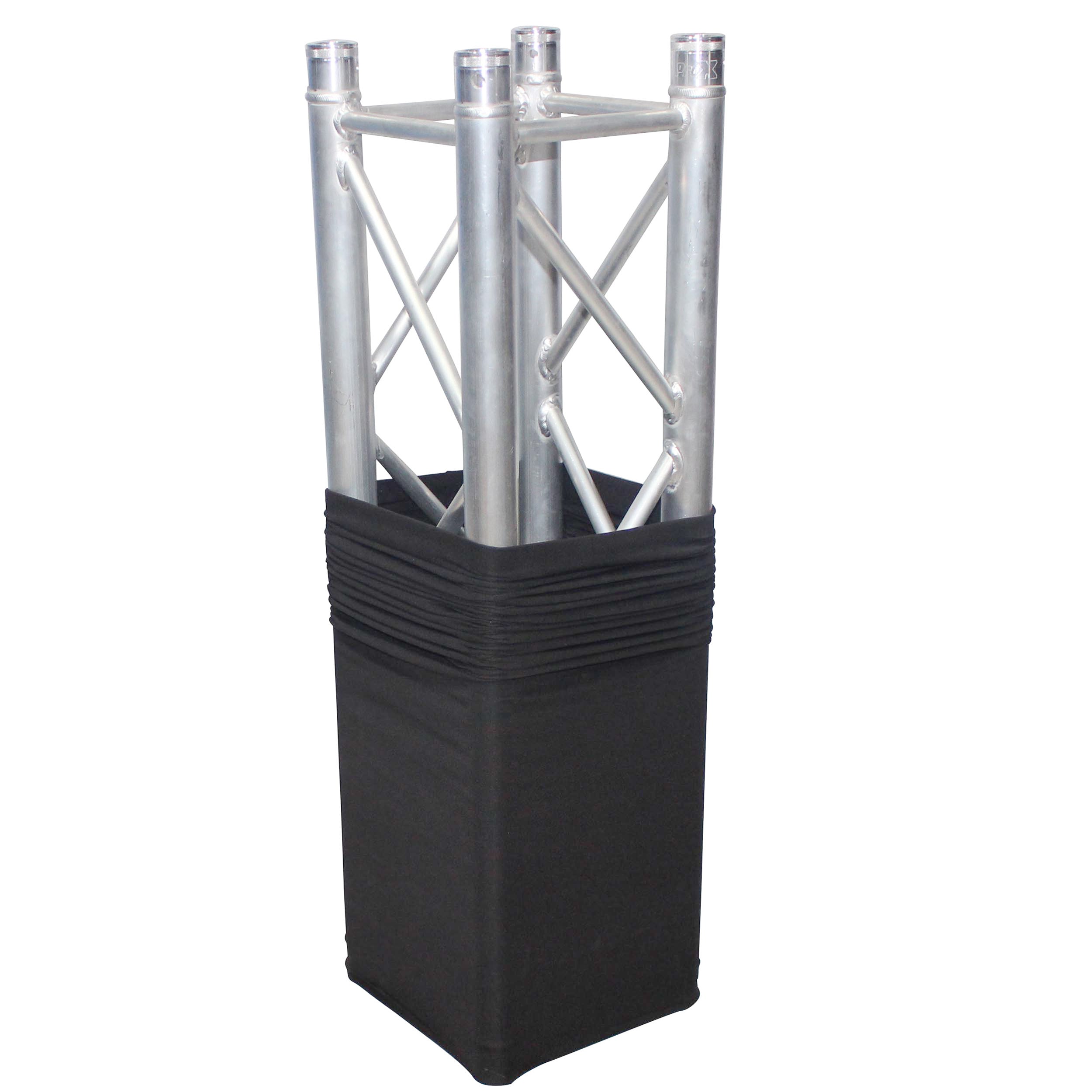 ProX Black 3.28ft 1M Lycra Cover Scrim Sleeve fits 12In. Quad Box Truss Segment