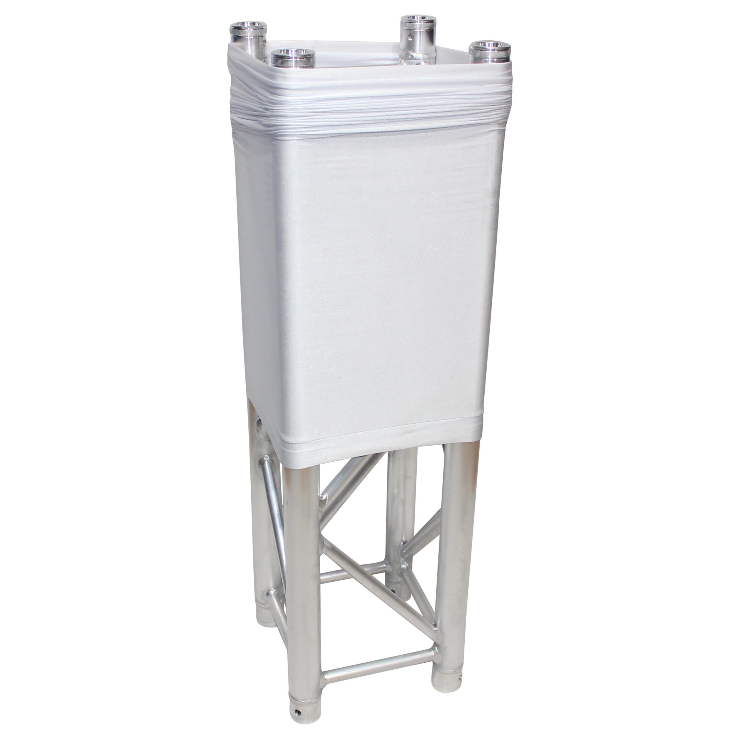 ProX White 3.28Ft 1M Lycra Cover Scrim Sleeve fits 12In. Quad Box Truss Segment