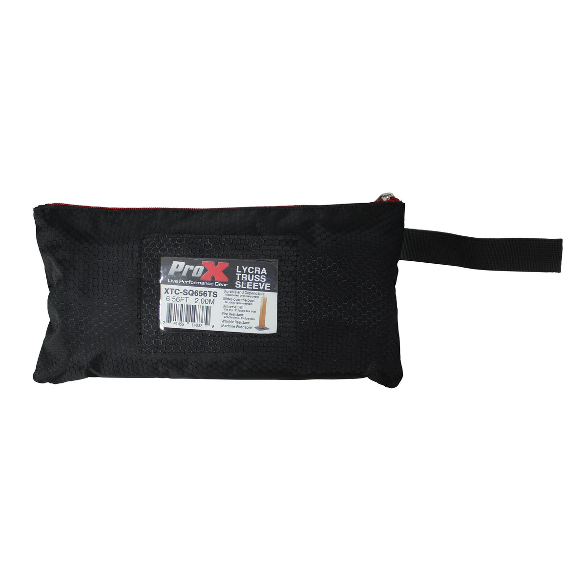 ProX White 6.56Ft 2 meter Lycra Cover Scrim Sleeve fits 12" Quad Box Truss Segment.