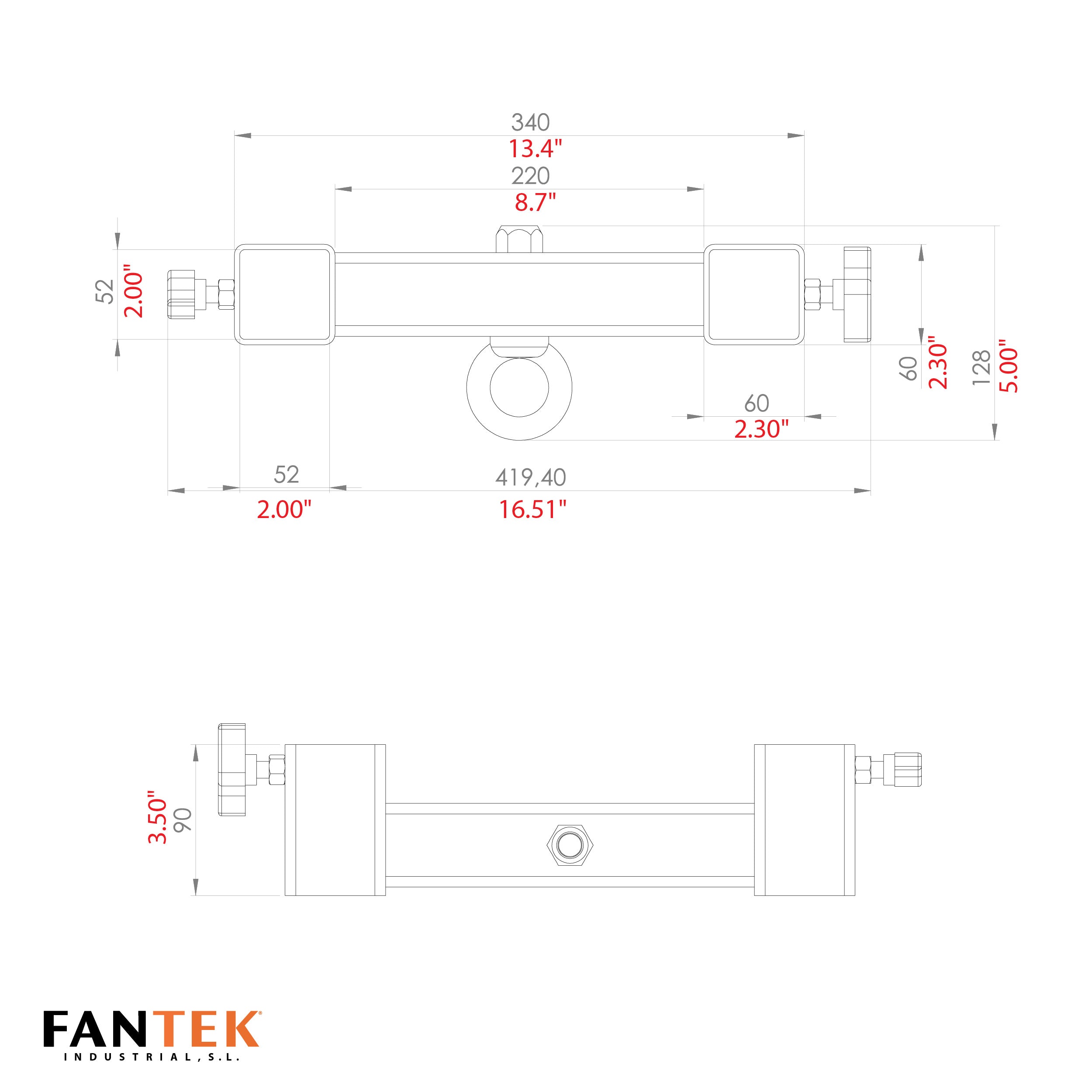 ProX FANTEK Replacement Line Array Adapter with Hanging eye hook ring for XT-FTF6033 and XTF-FT7045 Lifting Tower