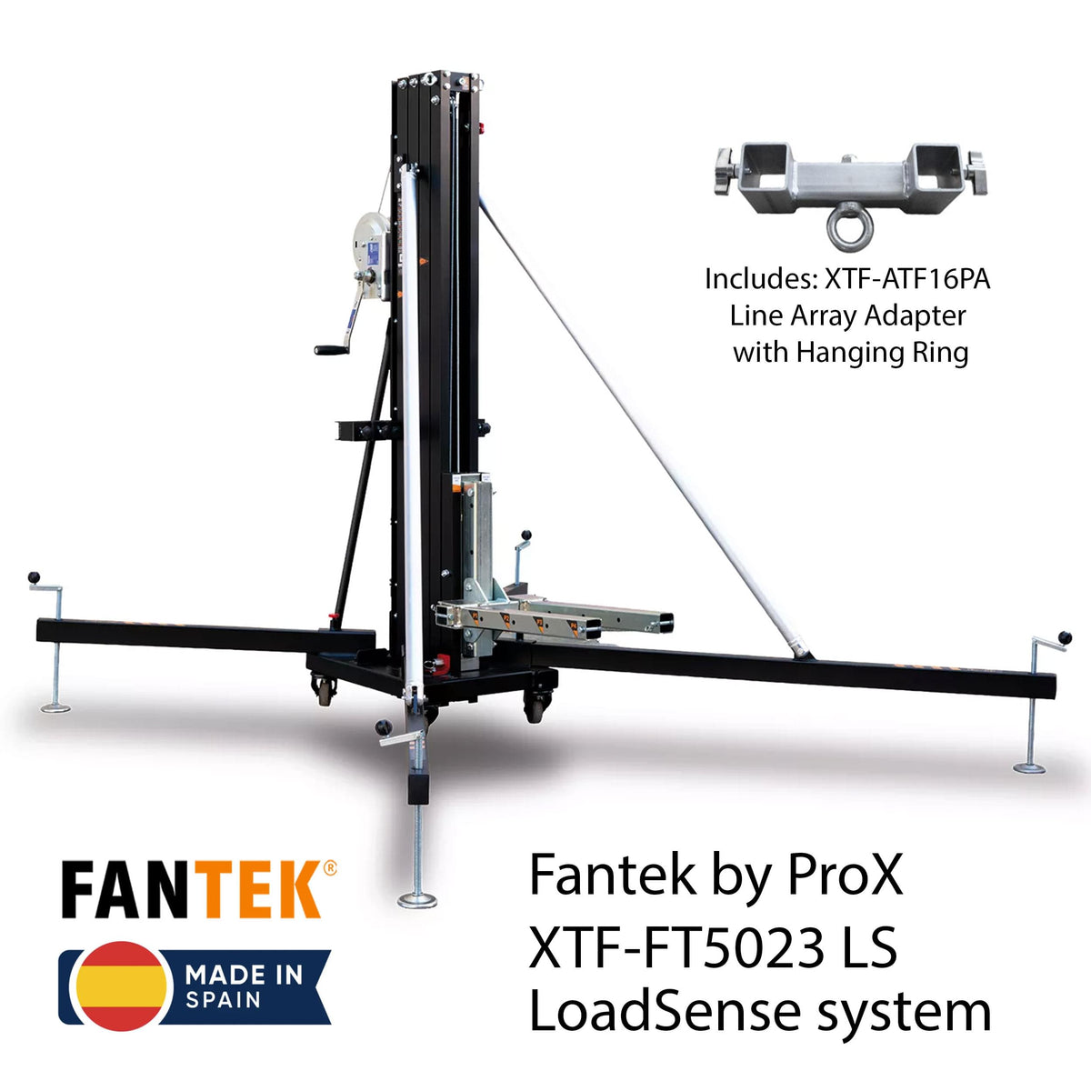 ProX LoadSense system FANTEK Spain Front Loading Lifting Line Array Systems Tower Min Height: 5.62 Feet - Max Height: 16.33 Feet.