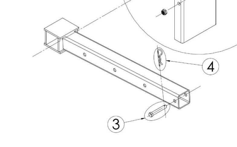 ProX Medium Fantek Lifting Tower Fork Pin for Frontal Load Towers