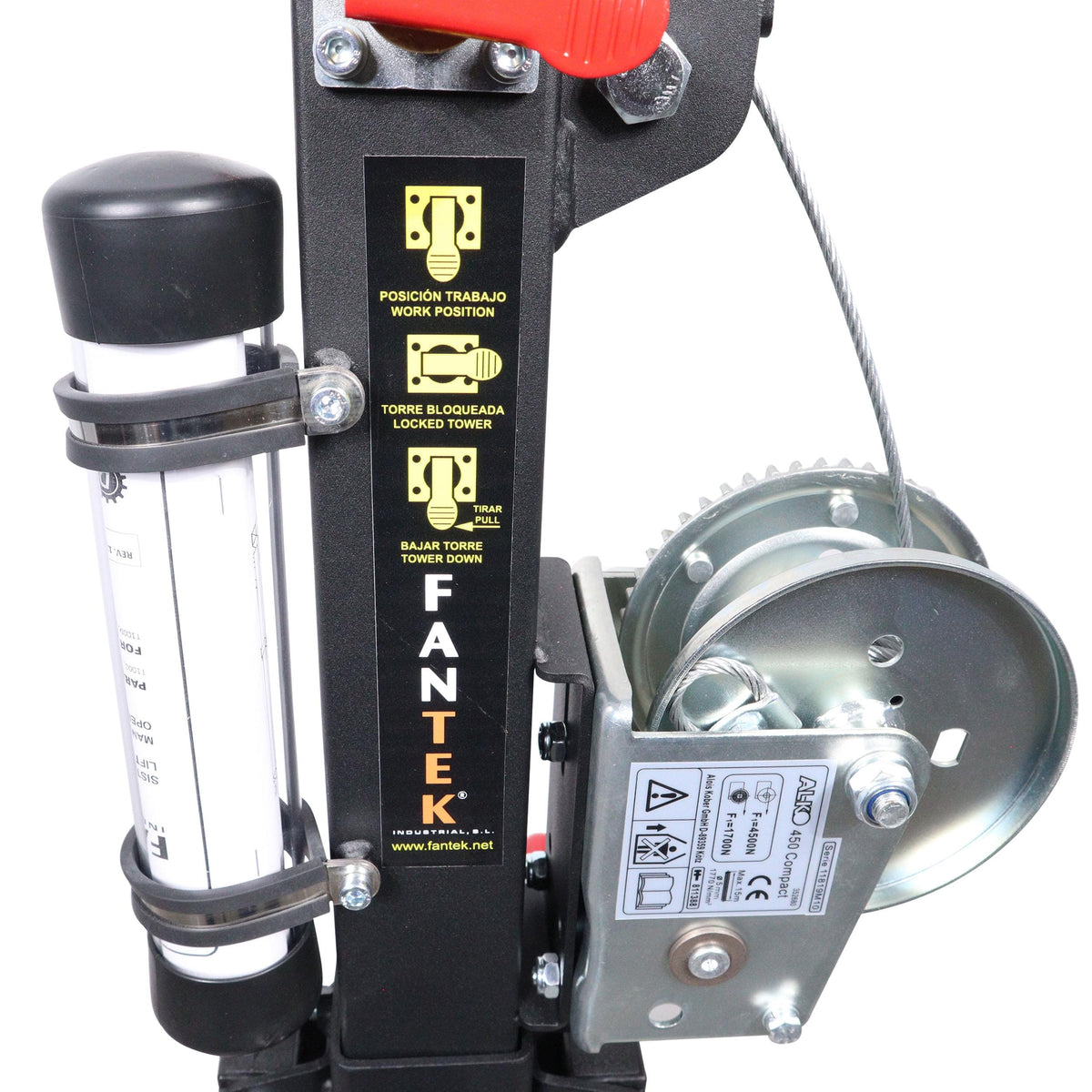 ProX Top Loading Truss Lifting Tower - Capacity 220 lbs Max Height 12.47 ft - Made in Spain by Fantek.