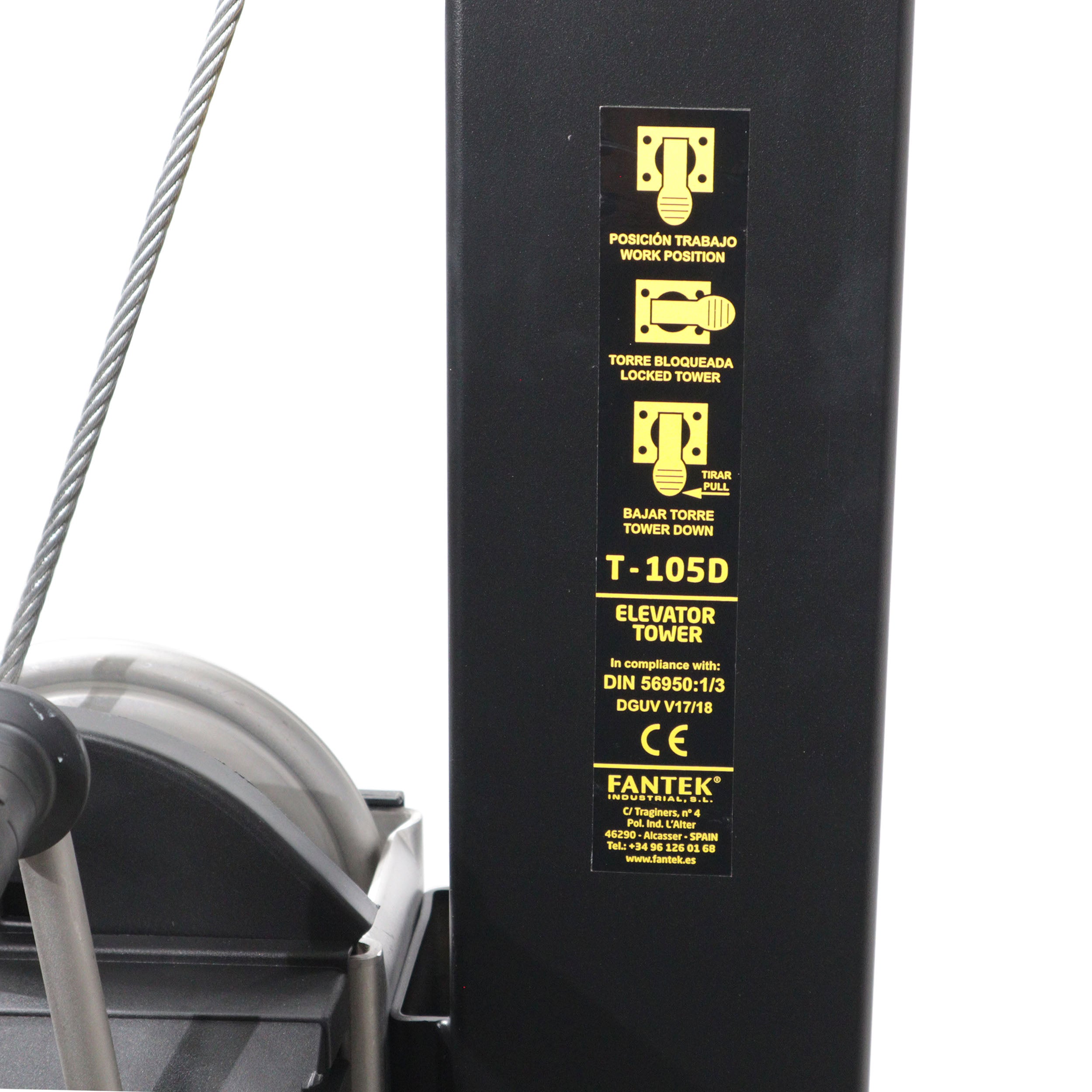 ProX Top Loading Lifting tower - Capacity 496 lbs Max Height 17 ft - Made in Spain by Fantek