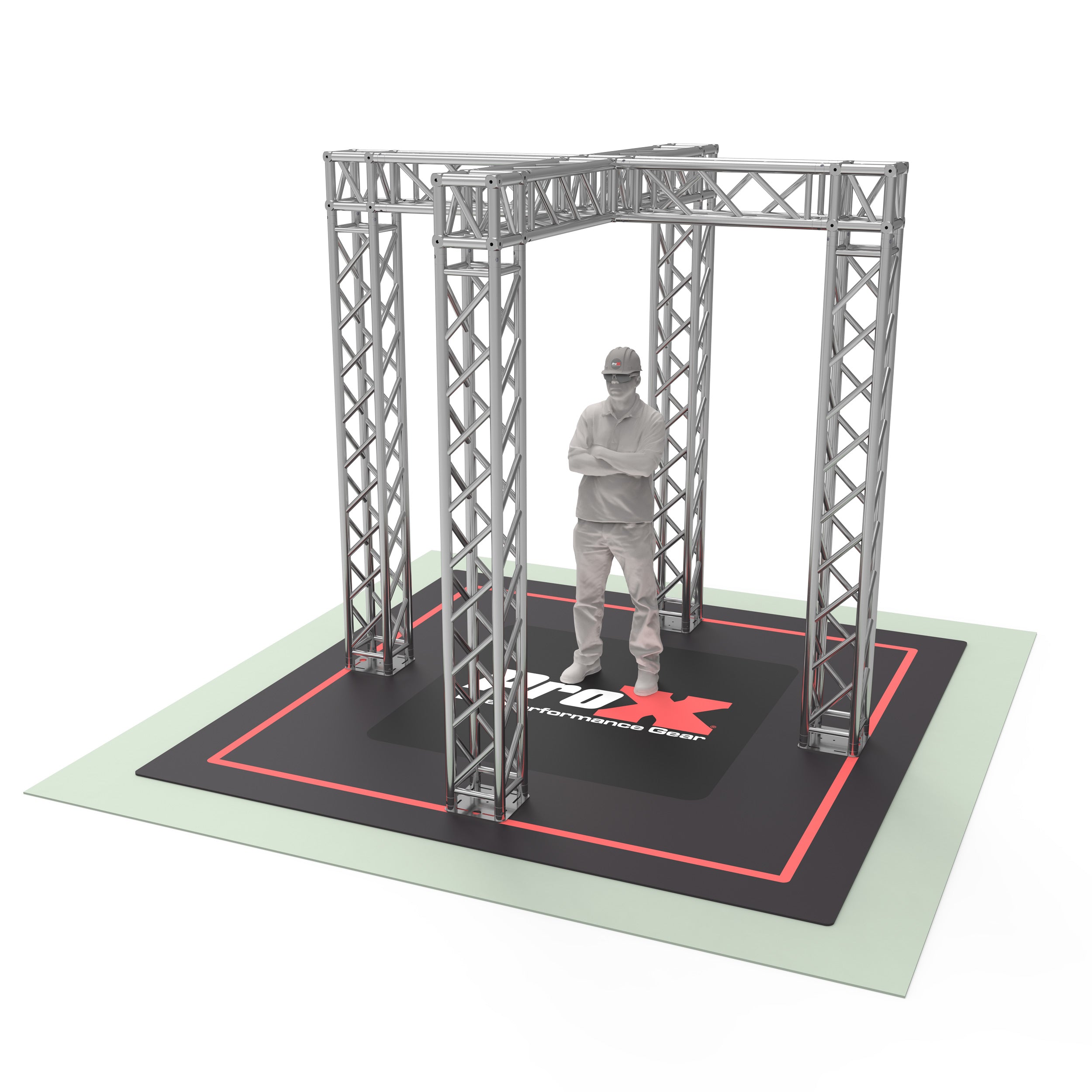 ProX Tradeshow Booth 9.42 W X 9.42 L X 9.20 FT H with X Shape Design in center - K SERIES Light Duty