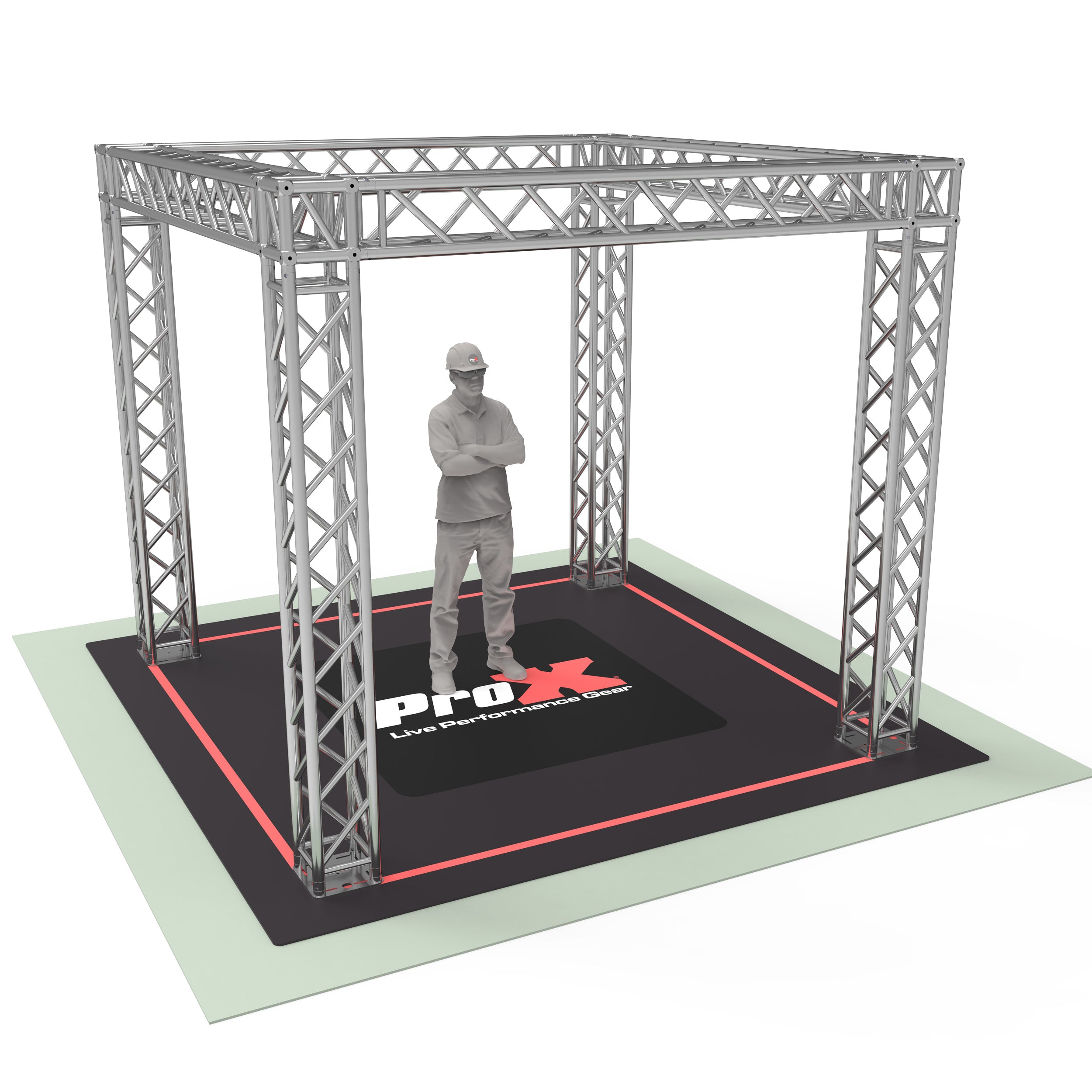 ProX Tradeshow Booth 10.10 W X 10.10 L X 9.20 FT H - 2mm Heavy Duty Truss