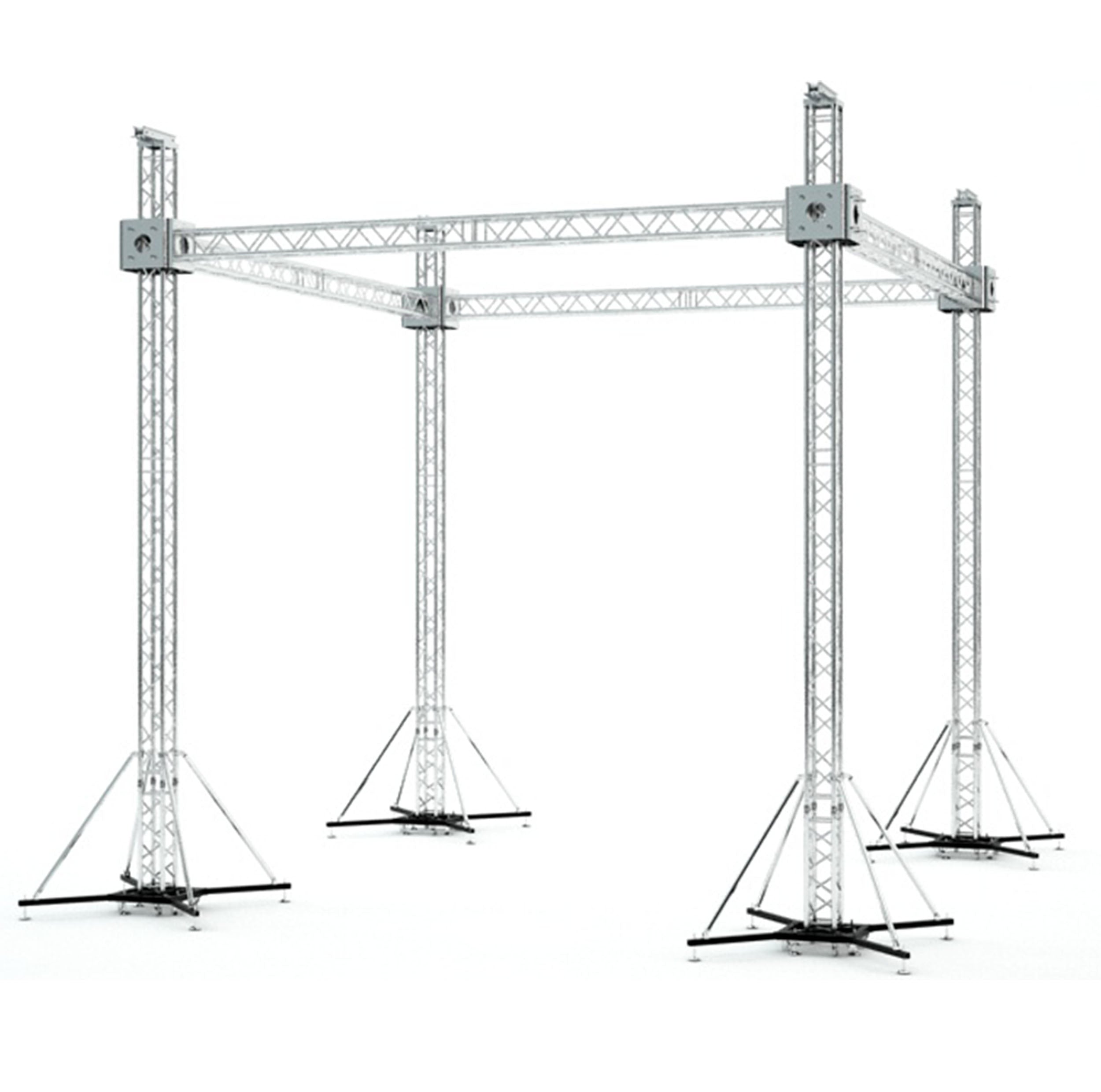 ProX F34 Stage Roofing Truss System with Ground Support and Chain Hoists – 20x20x23 Ft.
