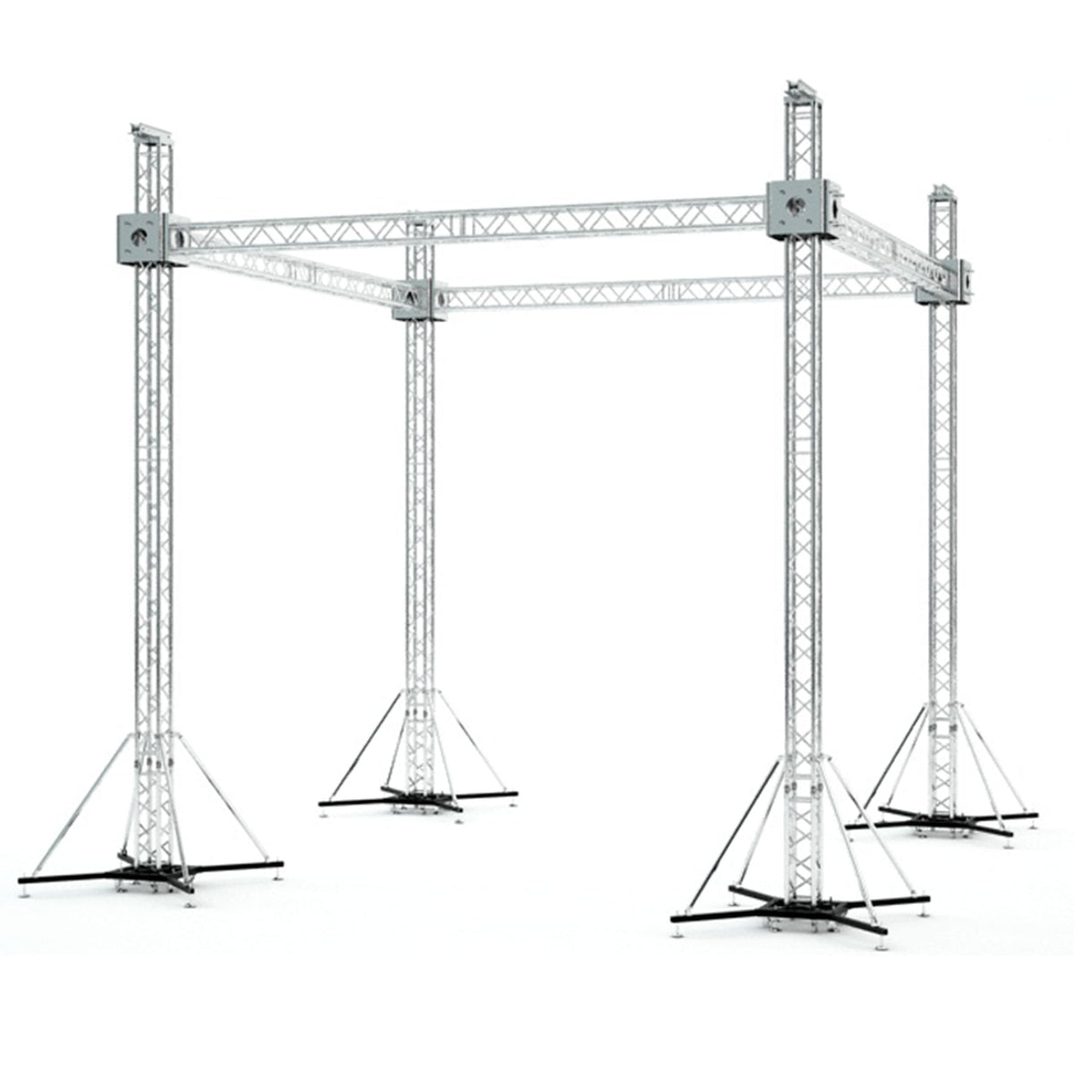 ProX F34 Stage Roofing Truss System with Ground Support and Chain Hoists – 20x20x23 Ft..