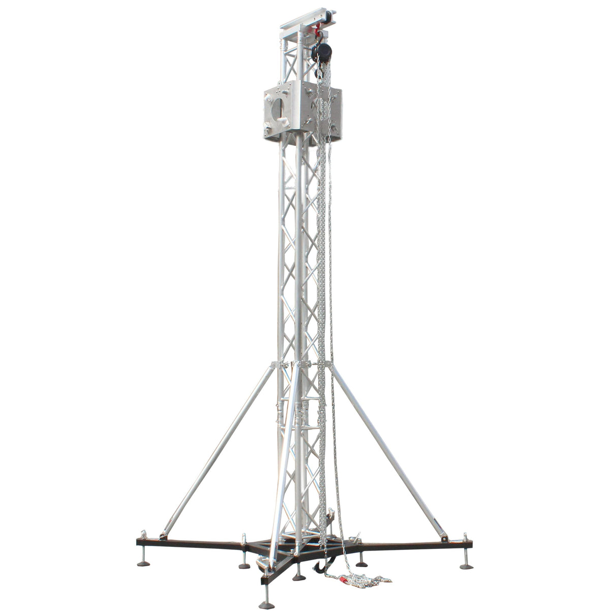 ProX Truss Tower Stage Roofing System Package -Top Block | Hinges | Base | Outriggers and 3.28 Ft. 2 mm Wall Truss Segment.