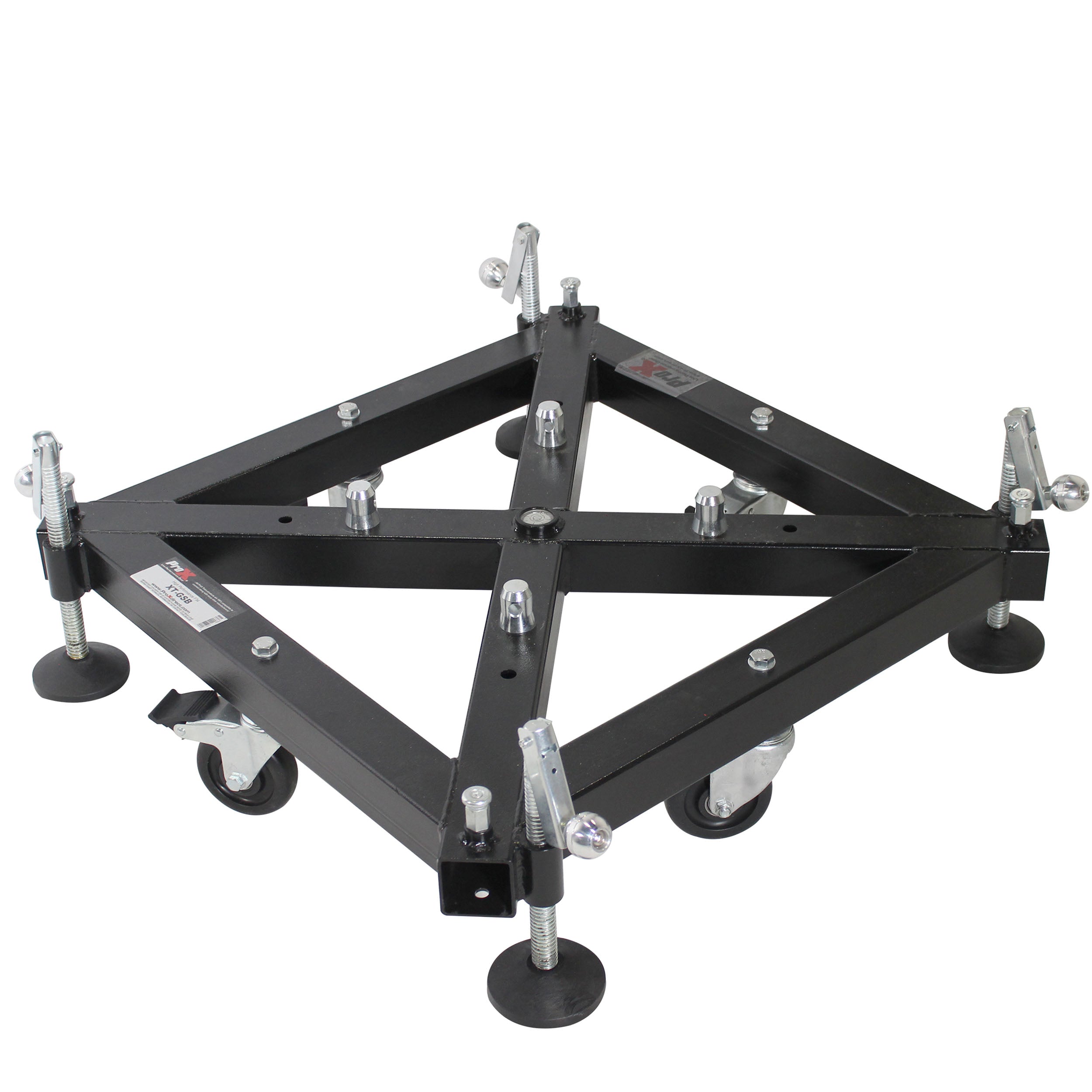 ProX PRO Truss Tower Stage Lift System Package -Top Block | Hinges | Base | Outriggers and 3.28 Ft. 3 mm Ladder Truss Segment