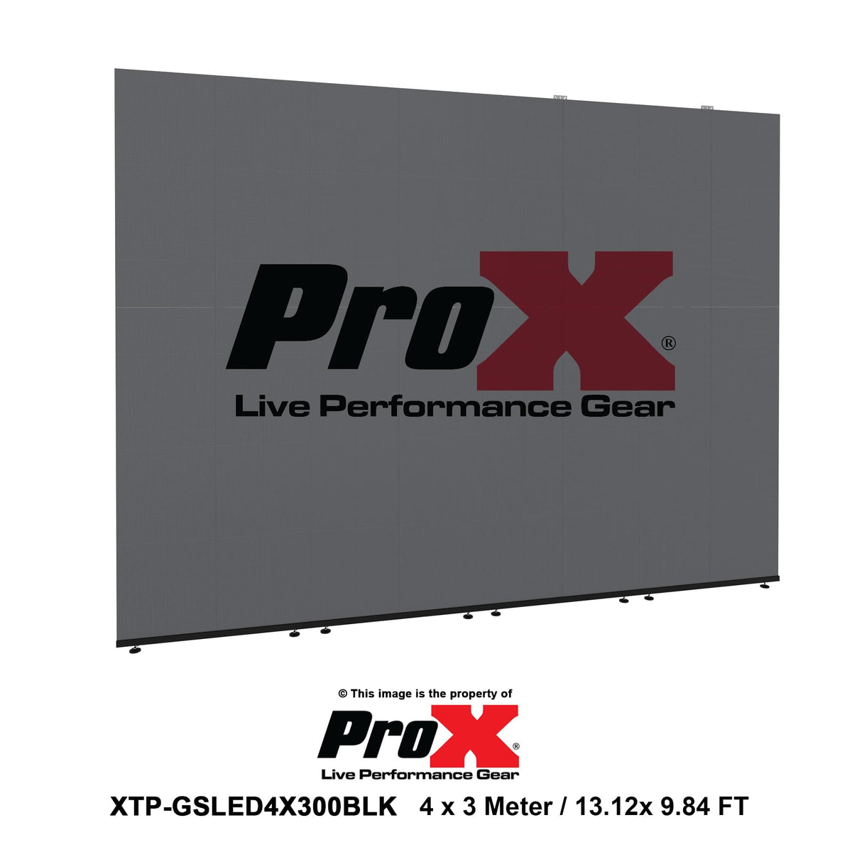 ProX LED Video Display Panel Ground Support System Package 4M/13.12FT Width x 3M/9.84FT Height in Black.