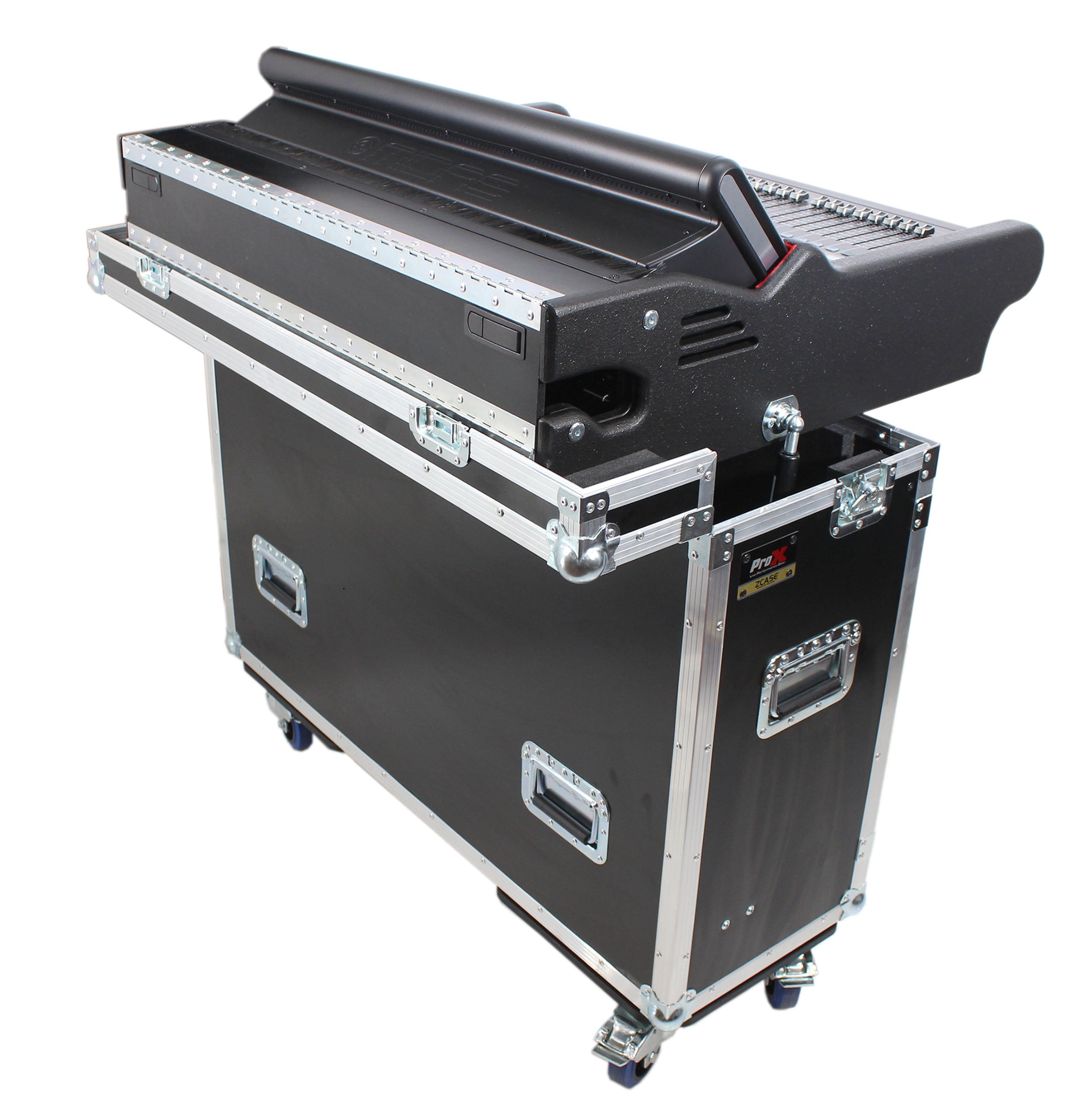 ProX MIDAS M32 Flip-Ready Hydraulic Console Easy Retracting Lifting Case by ZCASE