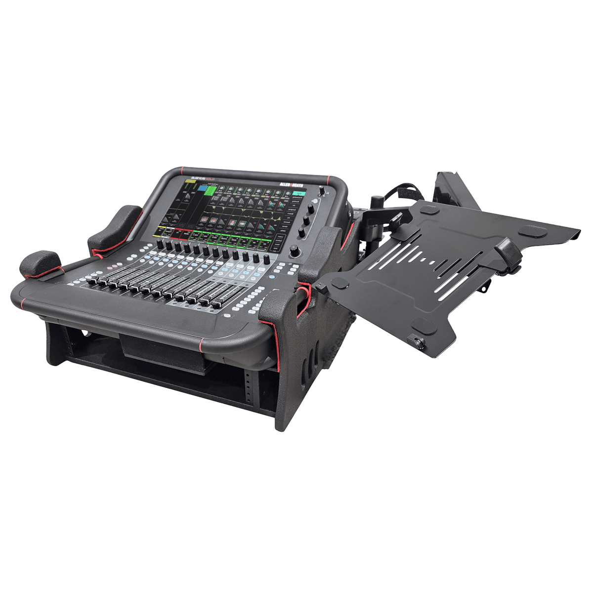 ProX Allen and Heath AVANTIS SOLO Flip-Ready Hydraulic Console Easy Retracting Lifting Detachable w/ 2U Rack Space Case by ZCASE.