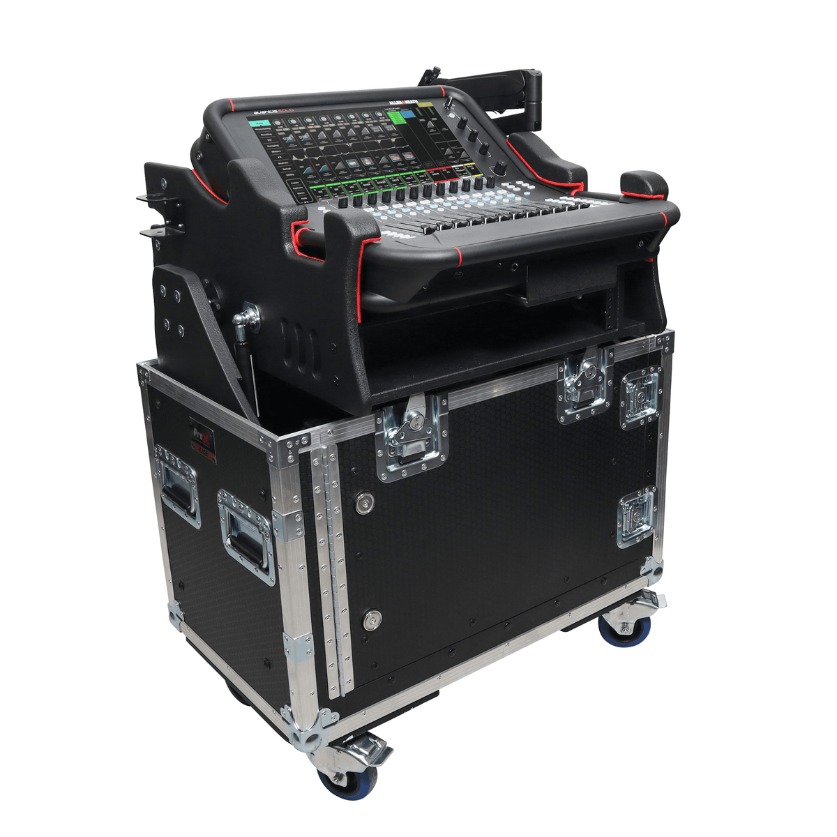 ProX Allen and Heath AVANTIS SOLO Flip-Ready Hydraulic Console Easy Retracting Lifting w/ 2U Rack Space Case by ZCASE.