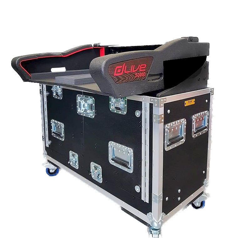 ProX Allen and Heath DLive S3000 Flip-Ready Hydraulic Console Easy Retracting Lifting 2U Rack Space Detachable Case by ZCASE