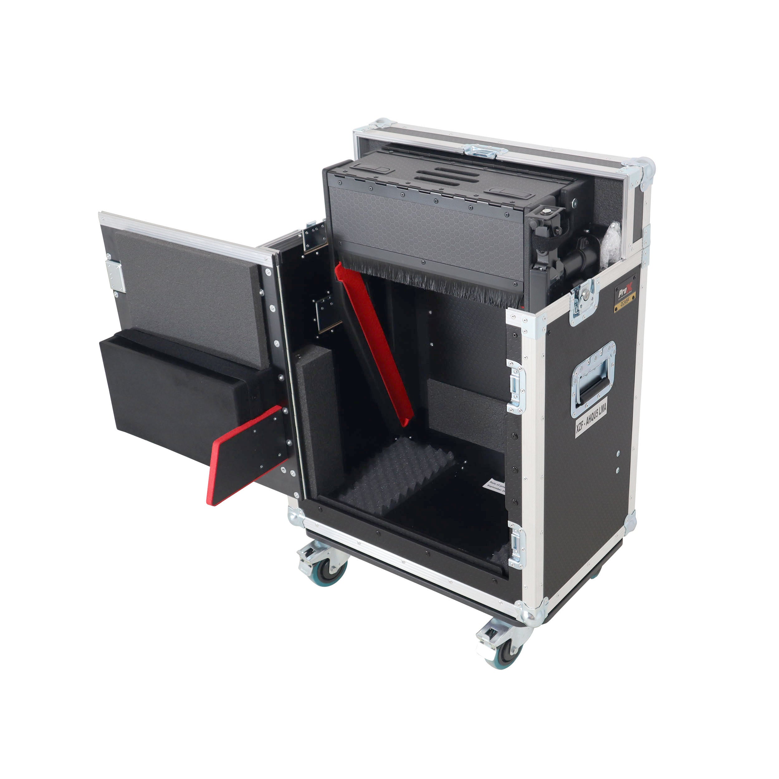 ProX Allen and Heath QU-5 Flip-Ready Hydraulic Console Easy Retracting Lifting Case 1U and Laptop Display Arm by ZCASE