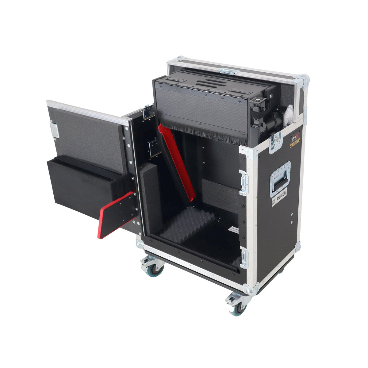 ProX Allen and Heath QU-5 Flip-Ready Hydraulic Console Easy Retracting Lifting Case 1U and Laptop Display Arm by ZCASE.