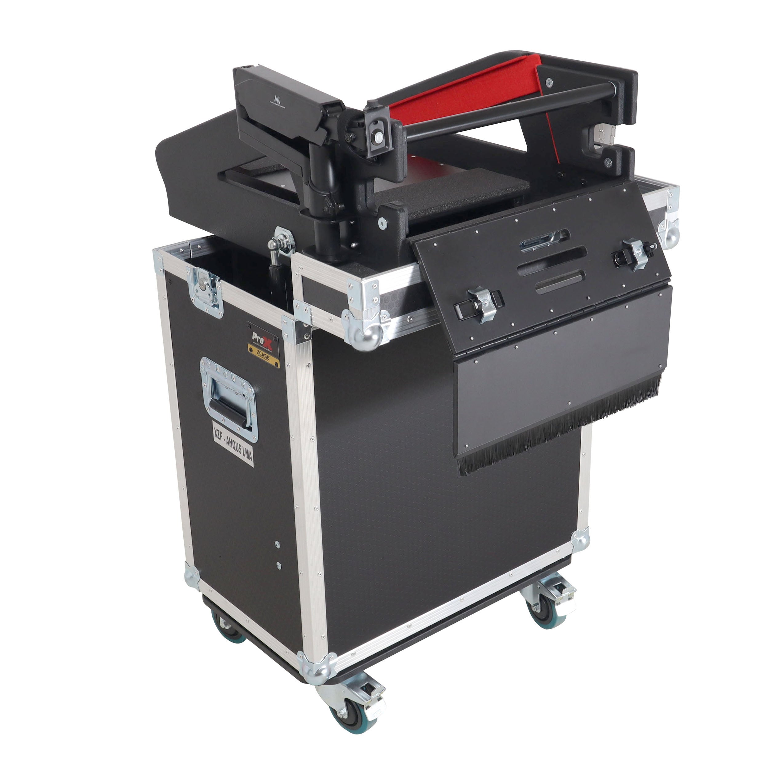 ProX Allen and Heath QU-5 Flip-Ready Hydraulic Console Easy Retracting Lifting Case 1U and Laptop Display Arm by ZCASE