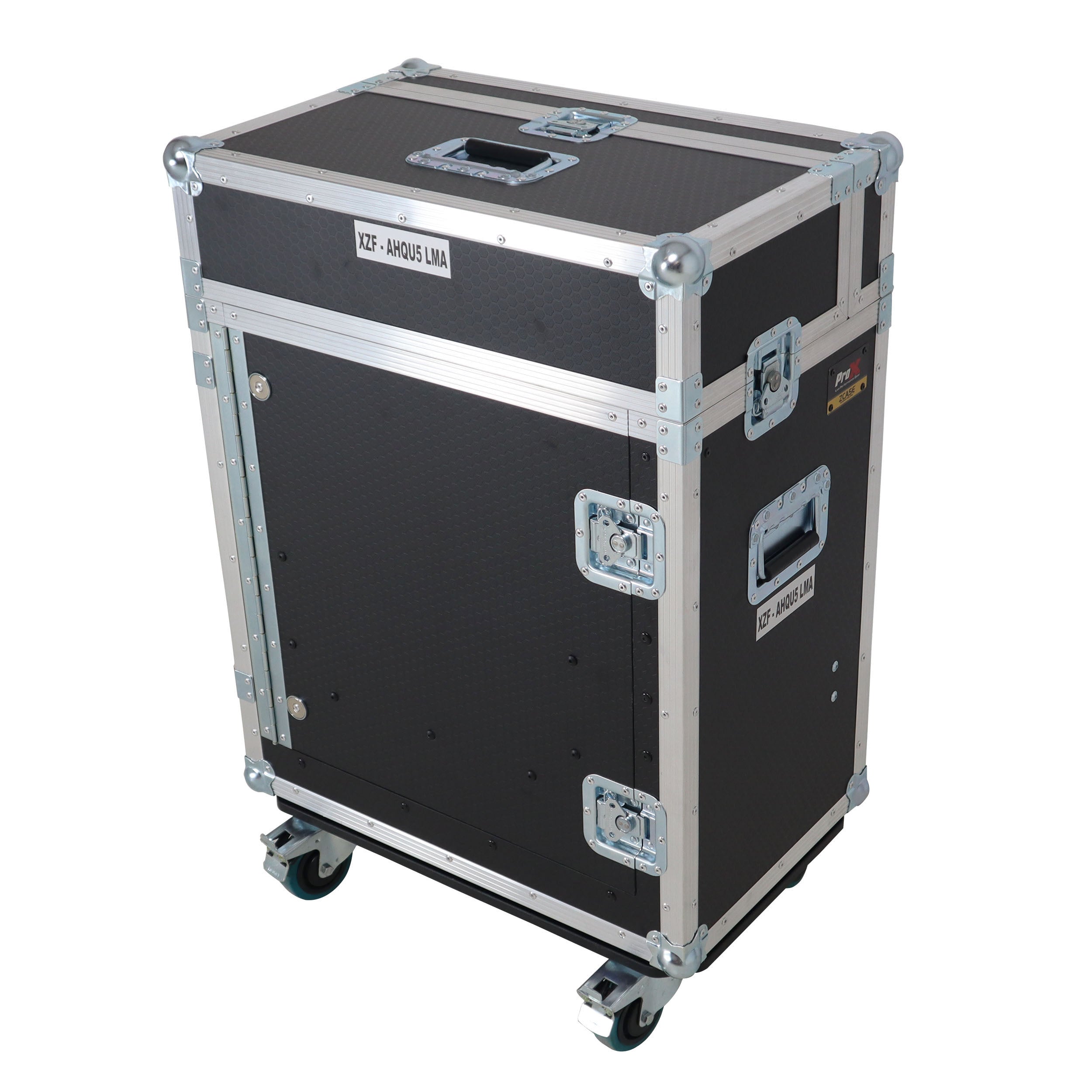 ProX Allen and Heath QU-5 Flip-Ready Hydraulic Console Easy Retracting Lifting Case 1U and Laptop Display Arm by ZCASE