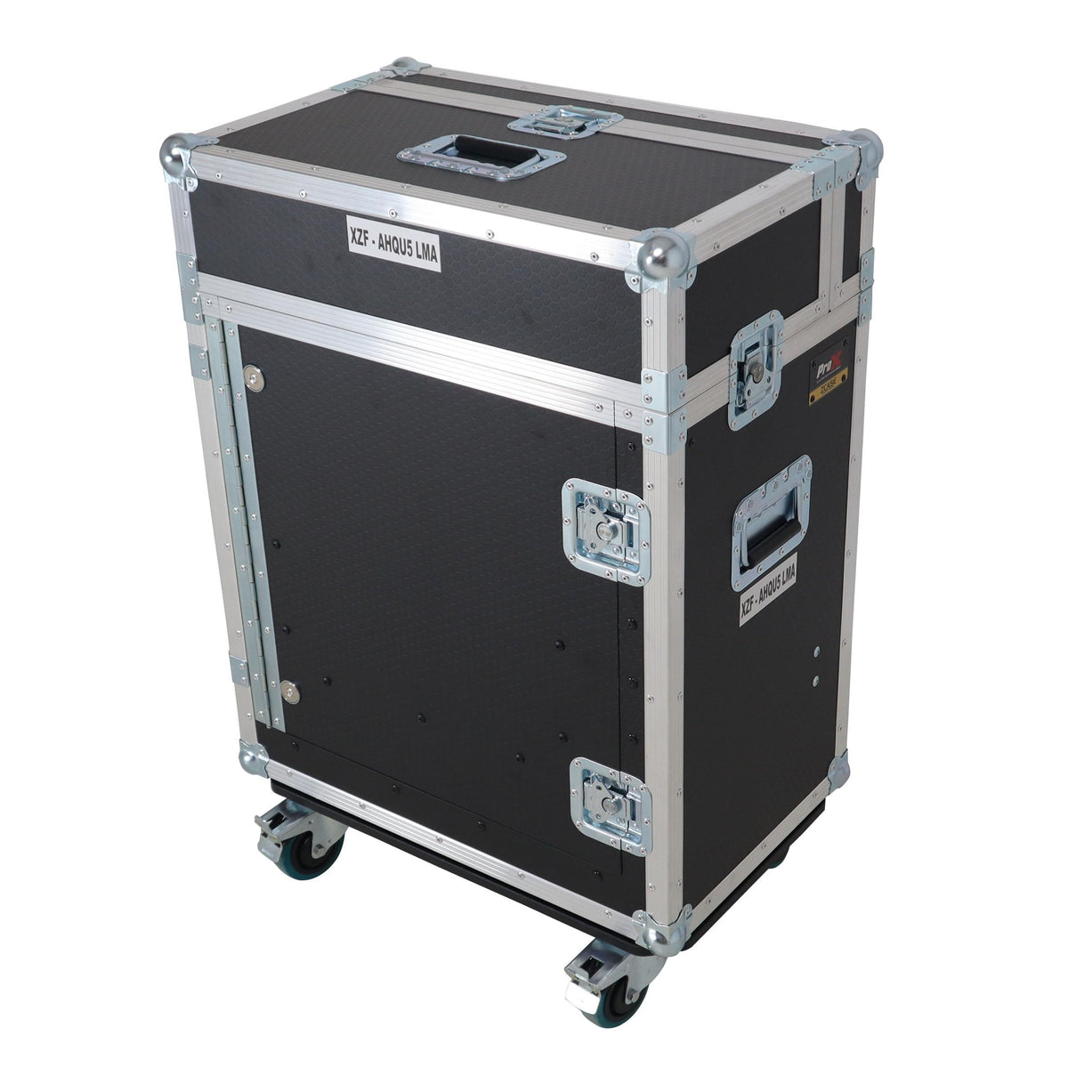 ProX Allen and Heath QU-5 Flip-Ready Hydraulic Console Easy Retracting Lifting Case 1U and Laptop Display Arm by ZCASE.