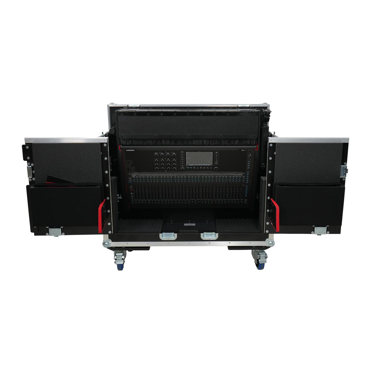ProX Allen and Heath QU-7 Flip-Ready Hydraulic Console Easy Retracting Lifting Case 1U and Laptop Display Arm by ZCASE.