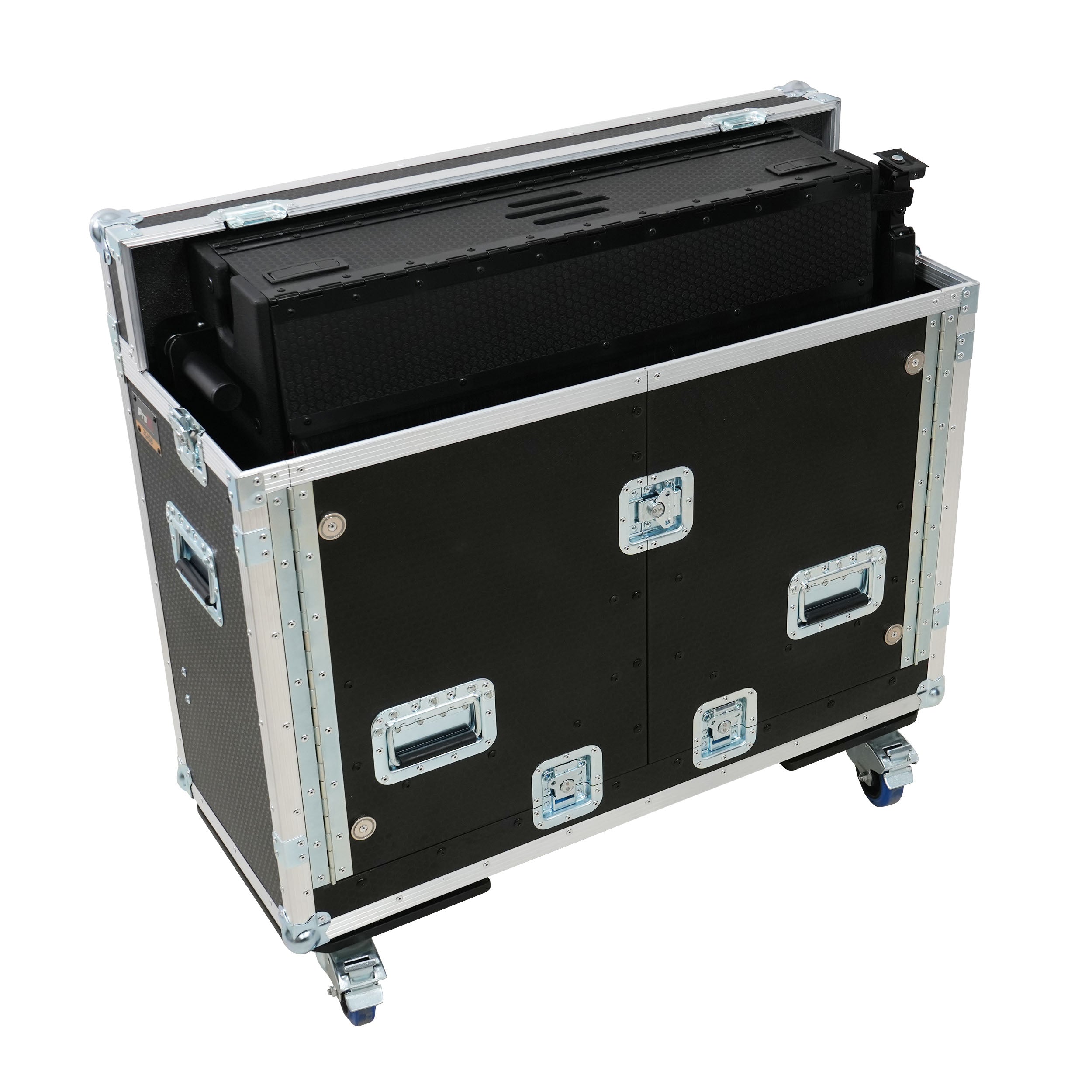 ProX Allen and Heath QU-7 Flip-Ready Hydraulic Console Easy Retracting Lifting Case 1U and Laptop Display Arm by ZCASE