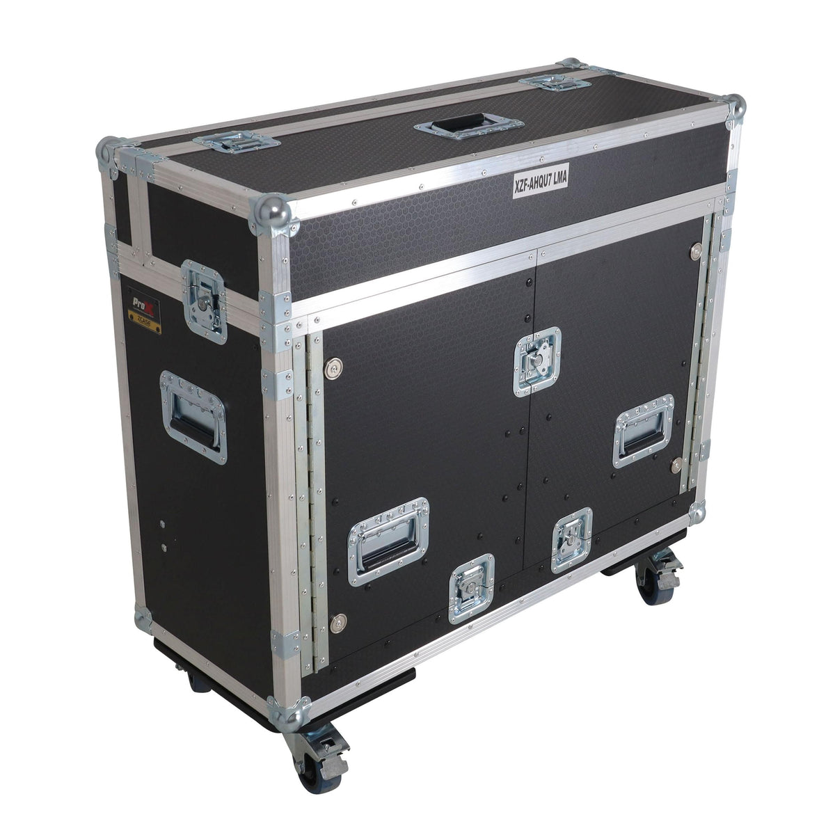 ProX Allen and Heath QU-7 Flip-Ready Hydraulic Console Easy Retracting Lifting Case 1U and Laptop Display Arm by ZCASE
