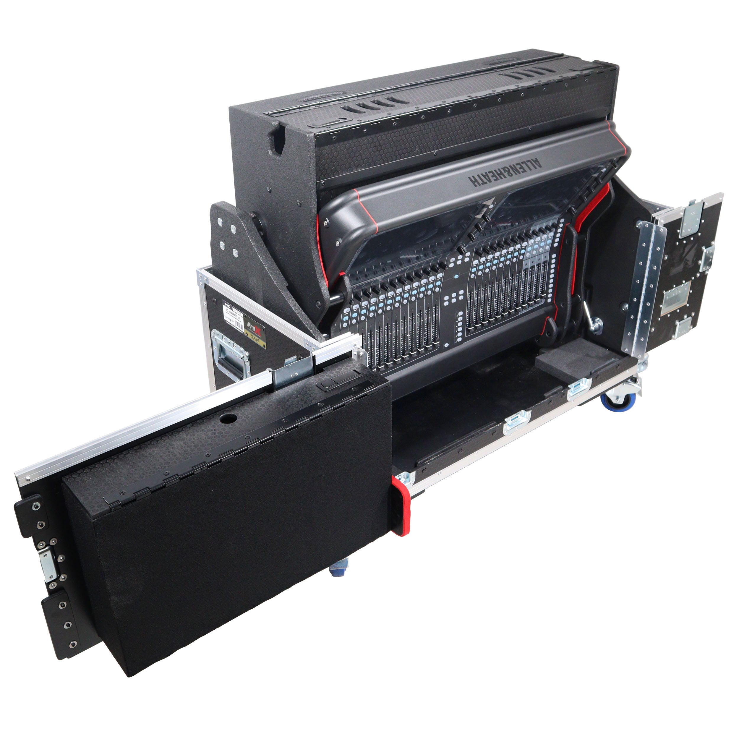 ProX Allen and Heath AVANTIS Flip-Ready Hydraulic Console Easy Retracting Lifting 2U Rack Space Case by ZCASE