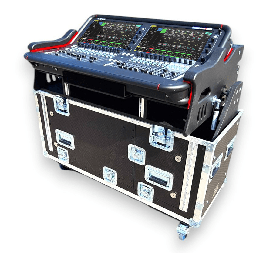 ProX Allen and Heath AVANTIS Flip-Ready Hydraulic Console Easy Retracting Lifting 2U Rack Space Case by ZCASE.