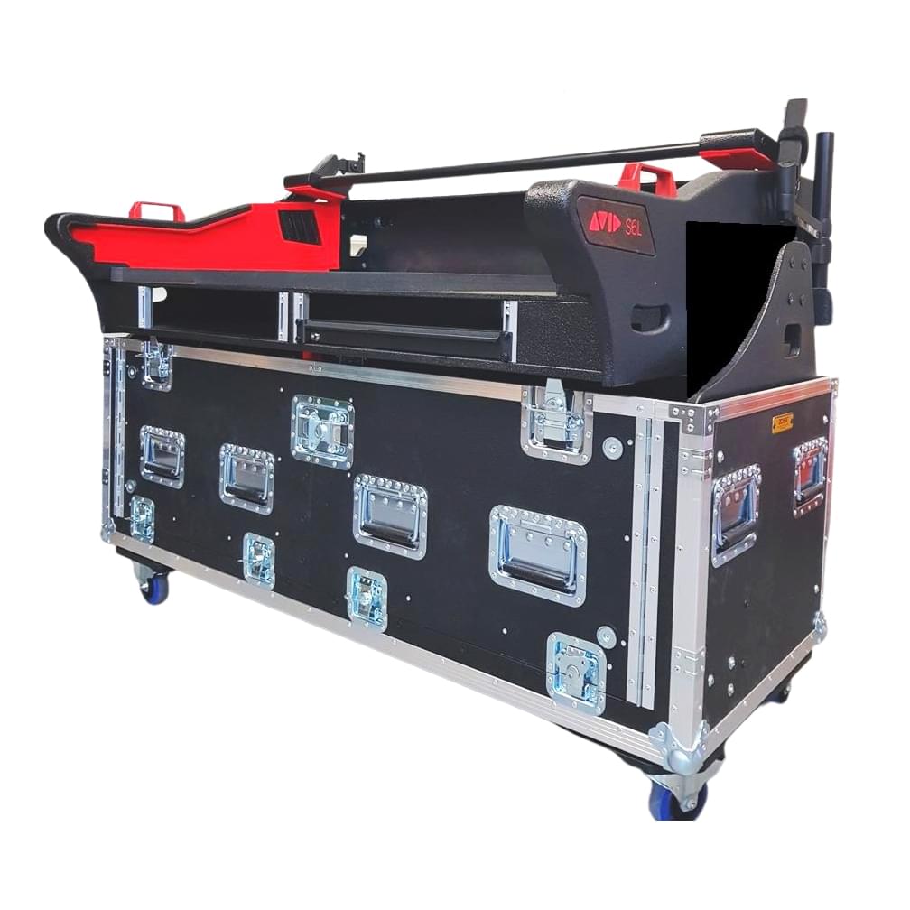 ProX Avid Venue S6L-32D Flip-Ready Hydraulic Console Easy Retracting Lifting 2U Rack Space Detachable Case by ZCASE.