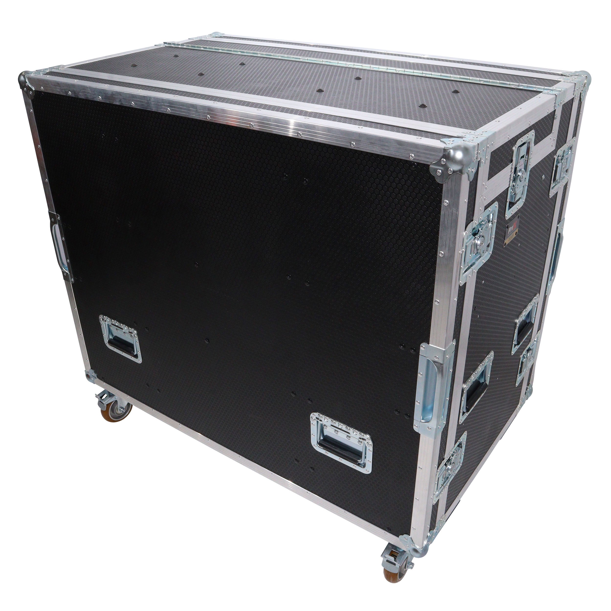 ProX Mobile AV Broadcasting Streaming Recording Studio Workstation Case with 2x 4U Top 2x 12U Bottom