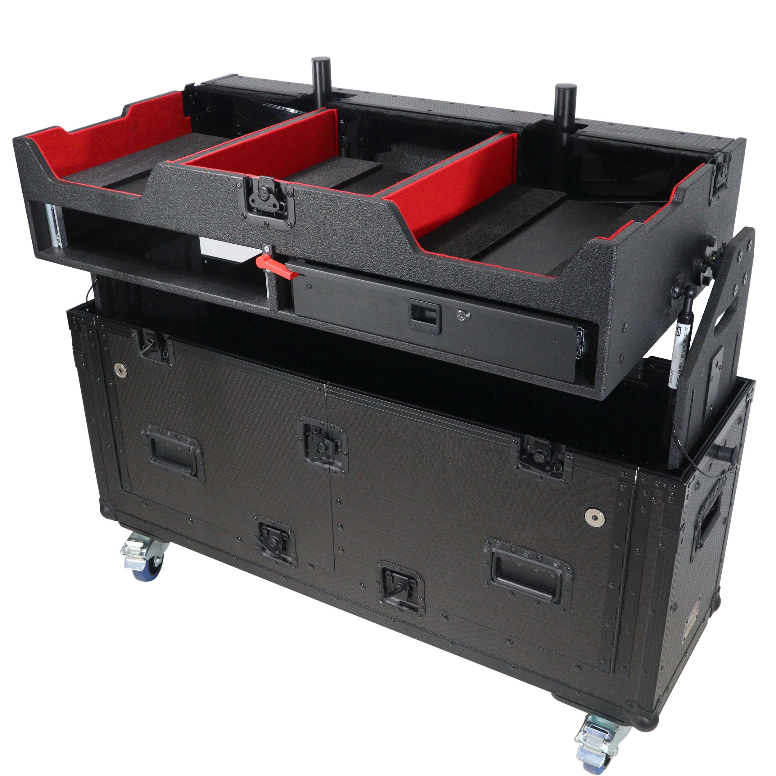 ProX Flip-Ready Easy Retracting Hydraulic Lift Case for Pioneer CDJ-3000 and DJM-900 NXS2 System