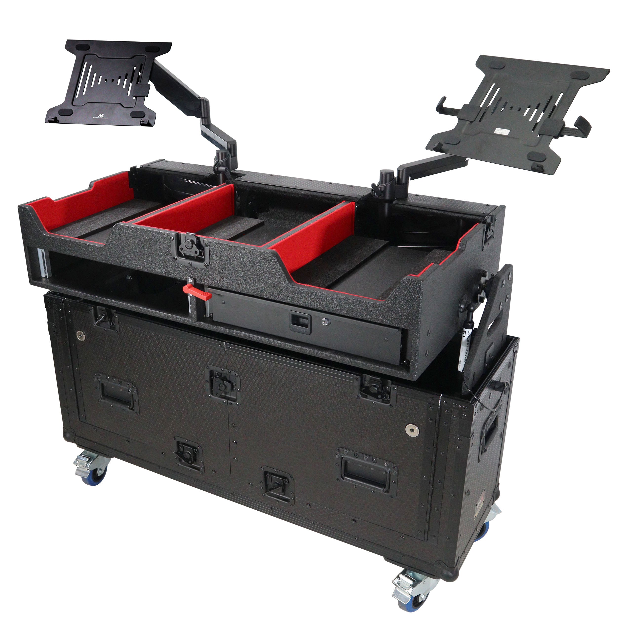 ProX Flip-Ready Easy Retracting Hydraulic Lift Case for Pioneer CDJ-3000 and DJM-900 NXS2 System