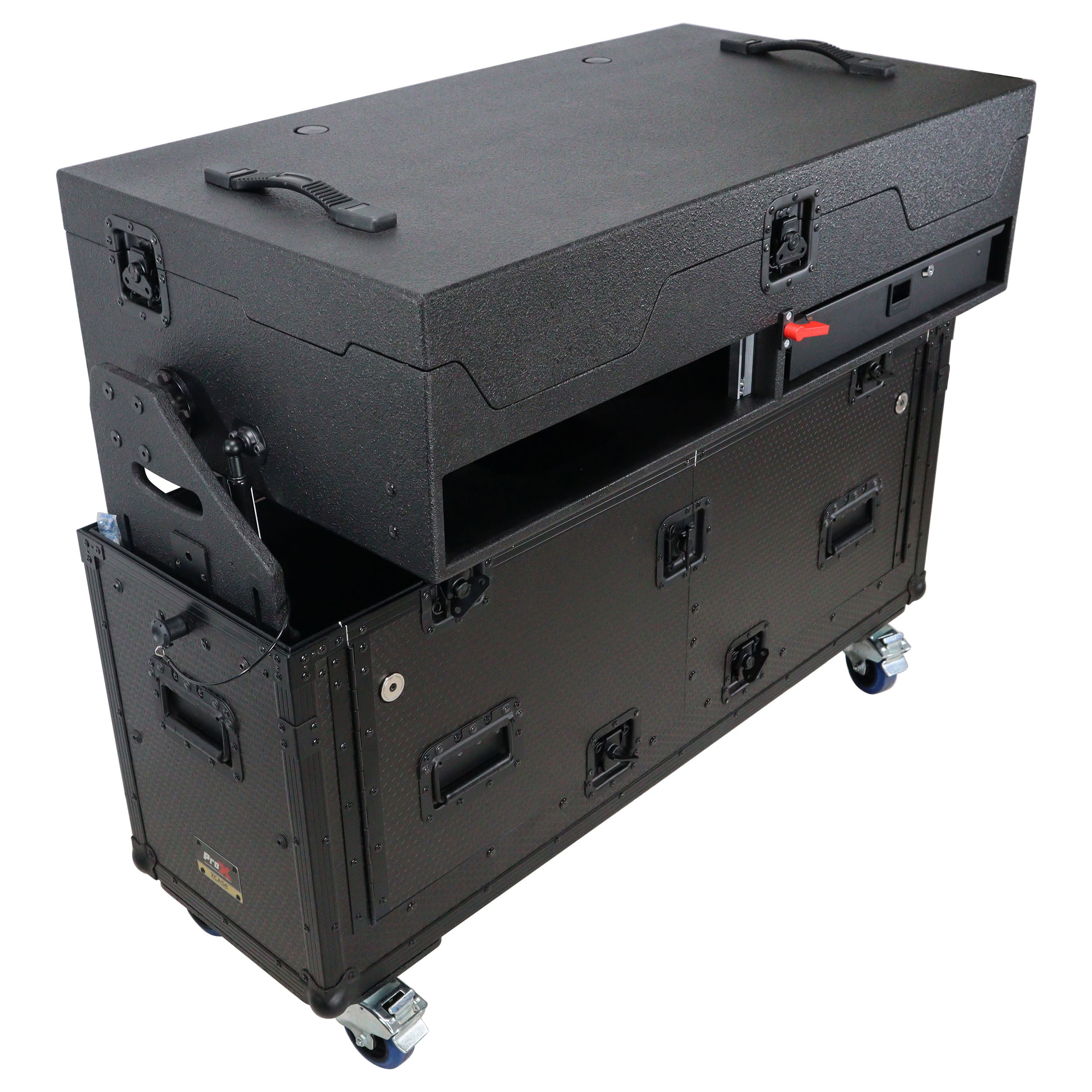 ProX Flip-Ready Easy Retracting Hydraulic Lift Case for Pioneer CDJ-3000 and DJM-900 NXS2 System