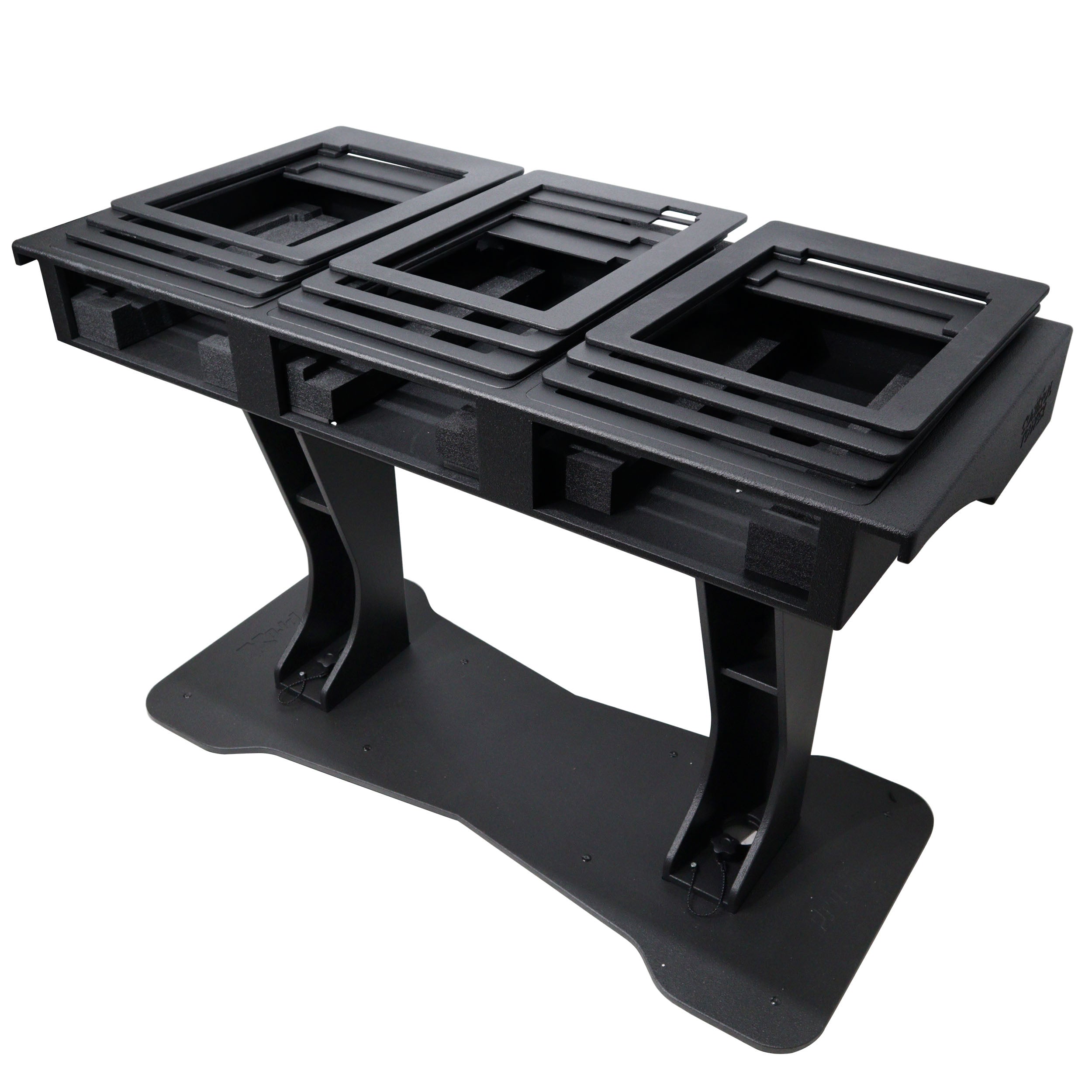 ProX Control Tower DJ Podium with Road Cases for Pioneer CDJ-3000 Denon SC6000 CD Players RANE Twelve Turntable