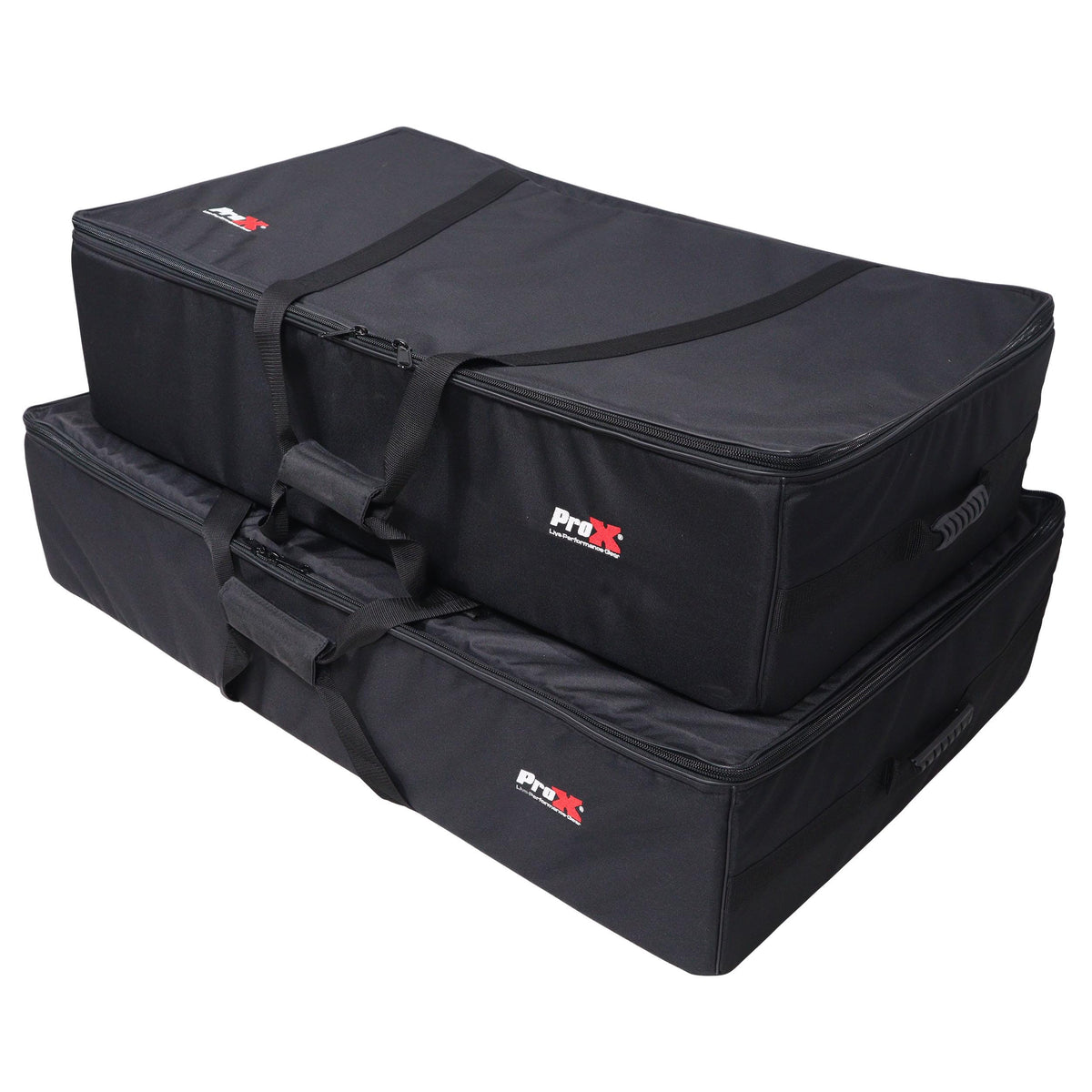 ProX Set of Two Padded Carrying Travel Bags for ProX Control Tower DJ Podium.