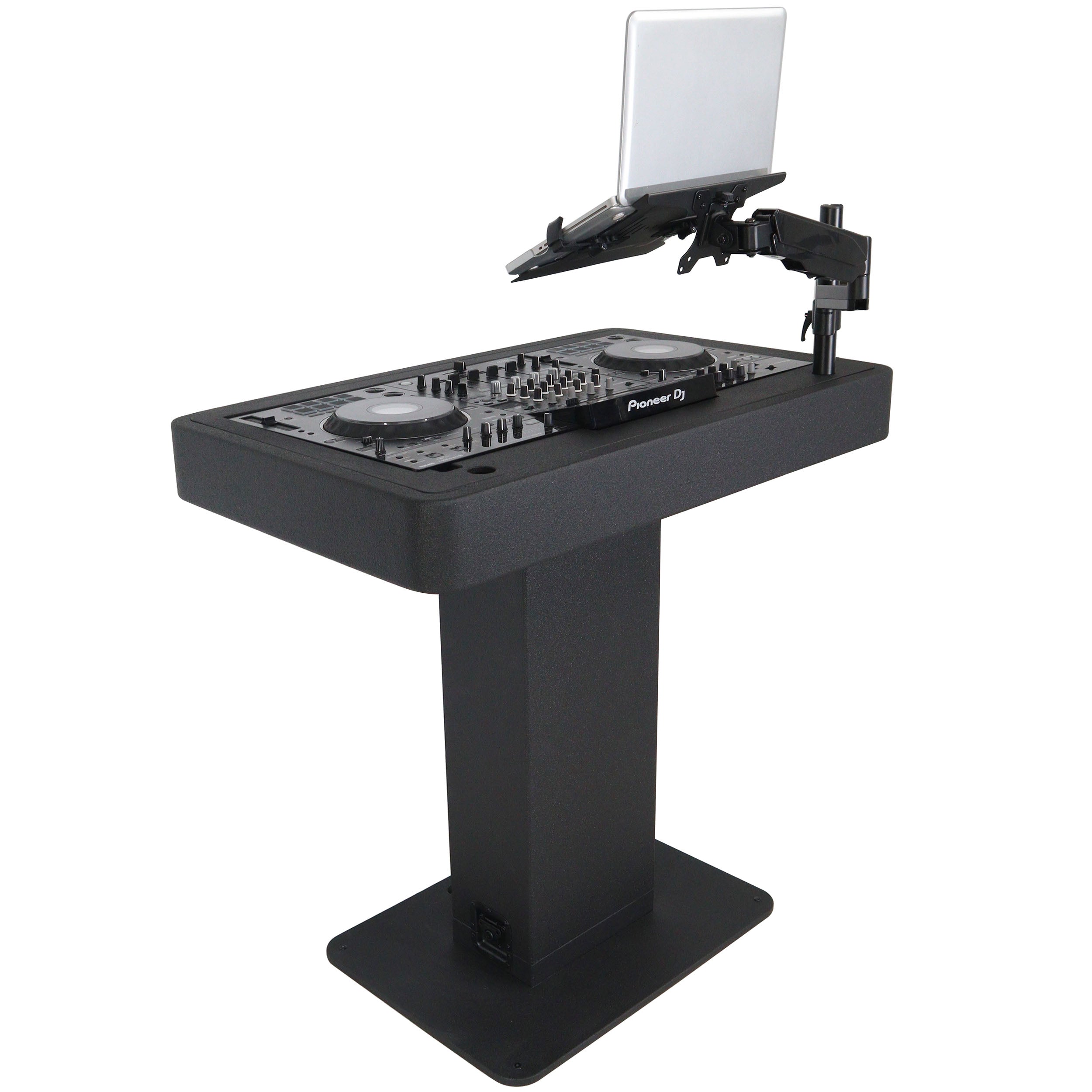 ProX Control Tower DJ Podium for Pioneer DDJ-REV7 XDJ-XZ FLX10 RANE Four- Black Finish