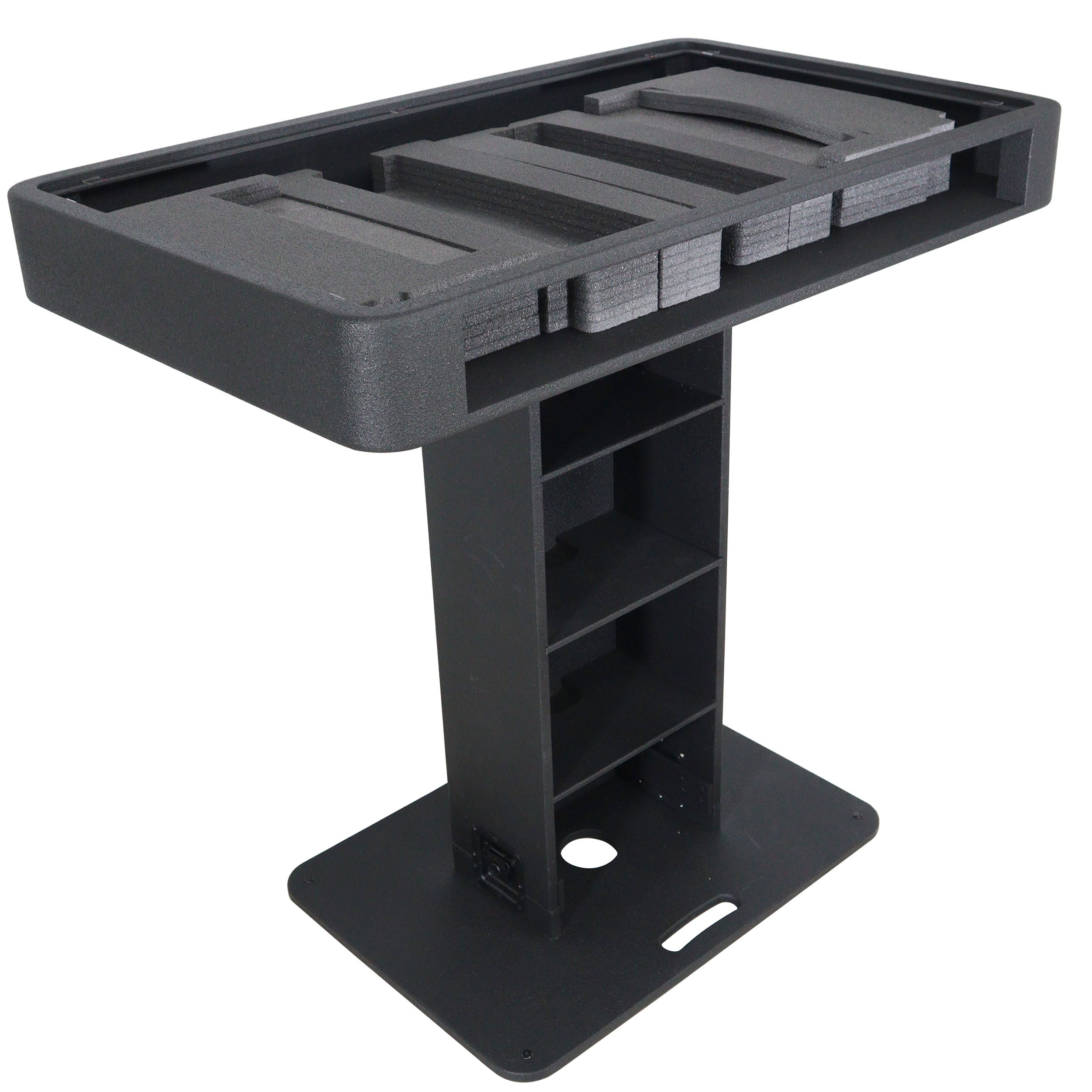 ProX Control Tower DJ Podium for Pioneer DDJ-REV7 XDJ-XZ FLX10 RANE Four- Black Finish