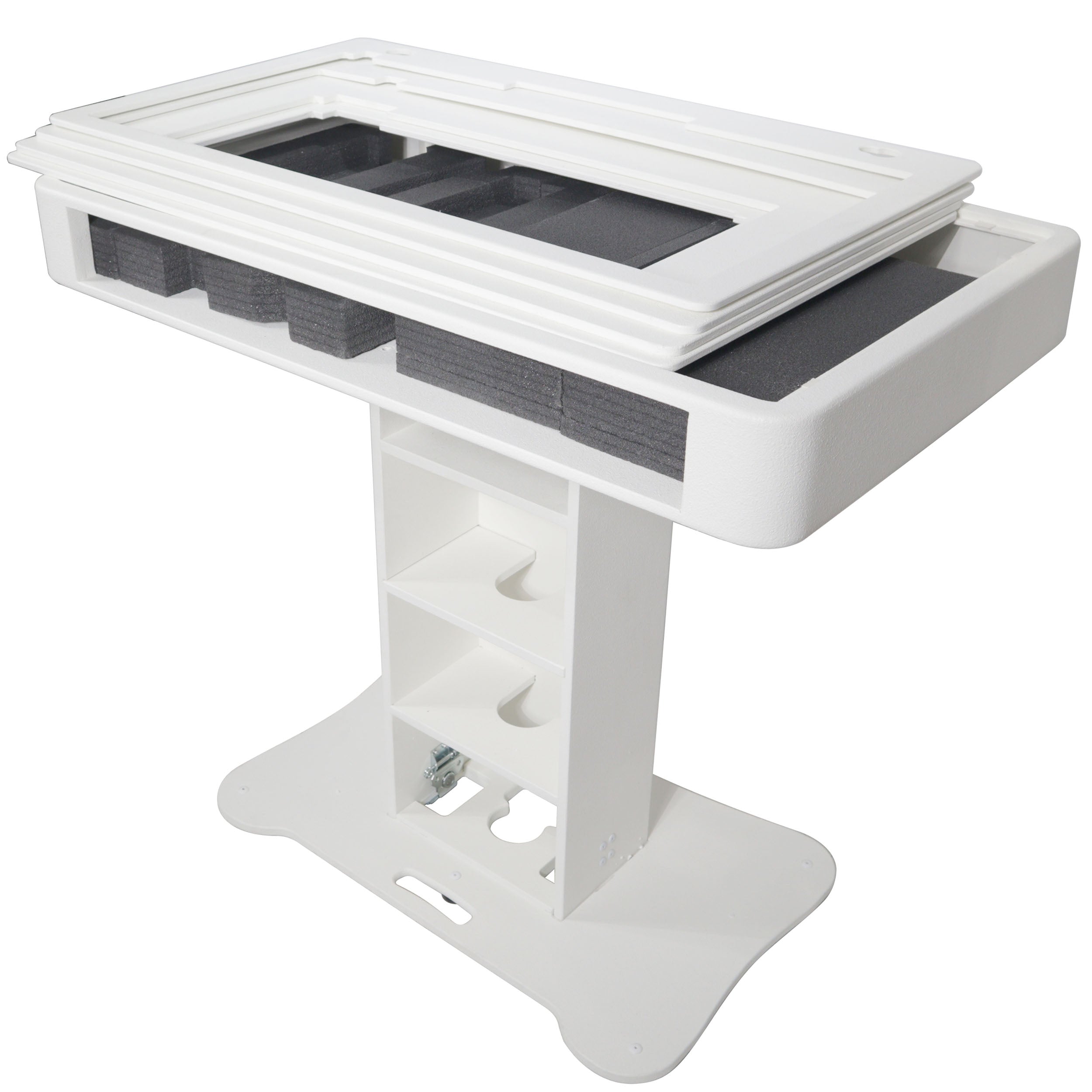 ProX Control Tower DJ Podium for Pioneer DDJ-REV7 XDJ-XZ FLX10 RANE Four - White Finish