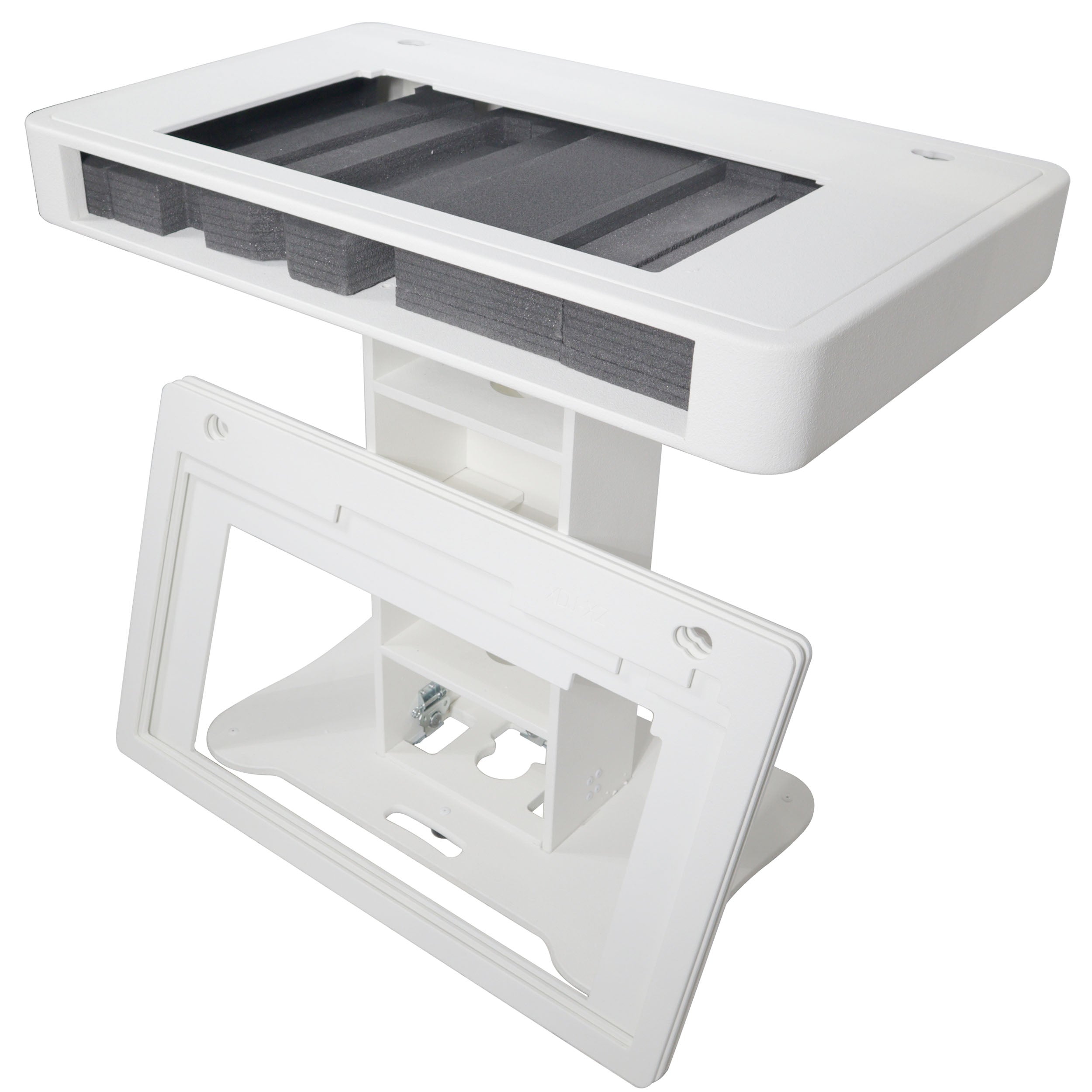 ProX Control Tower DJ Podium for Pioneer DDJ-REV7 XDJ-XZ FLX10 RANE Four - White Finish
